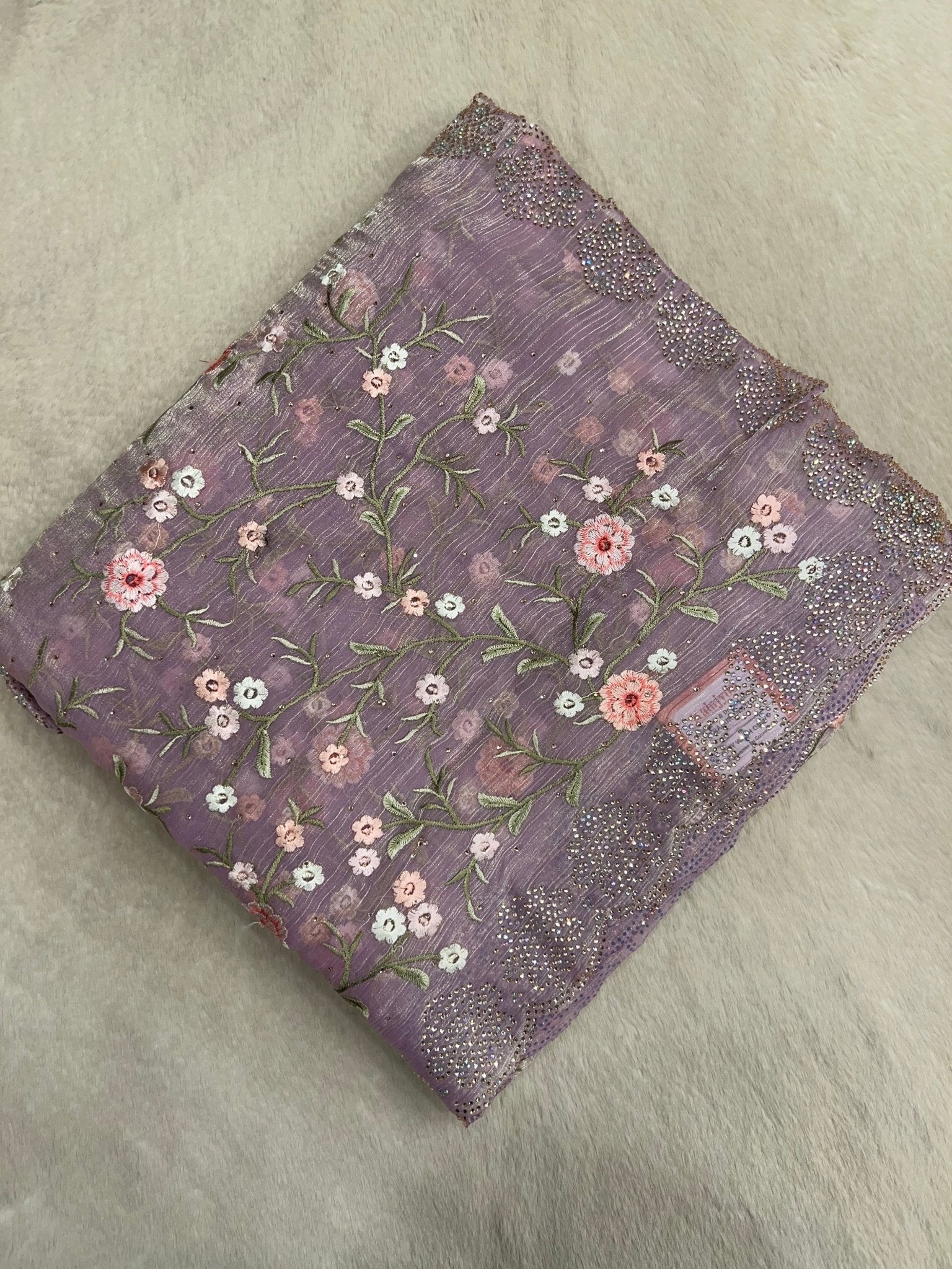 Premium crush organza saree - Kanjeevaram Silk Mandir
