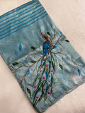 Premium Crush Organza Saree - Kanjeevaram Silk Mandir