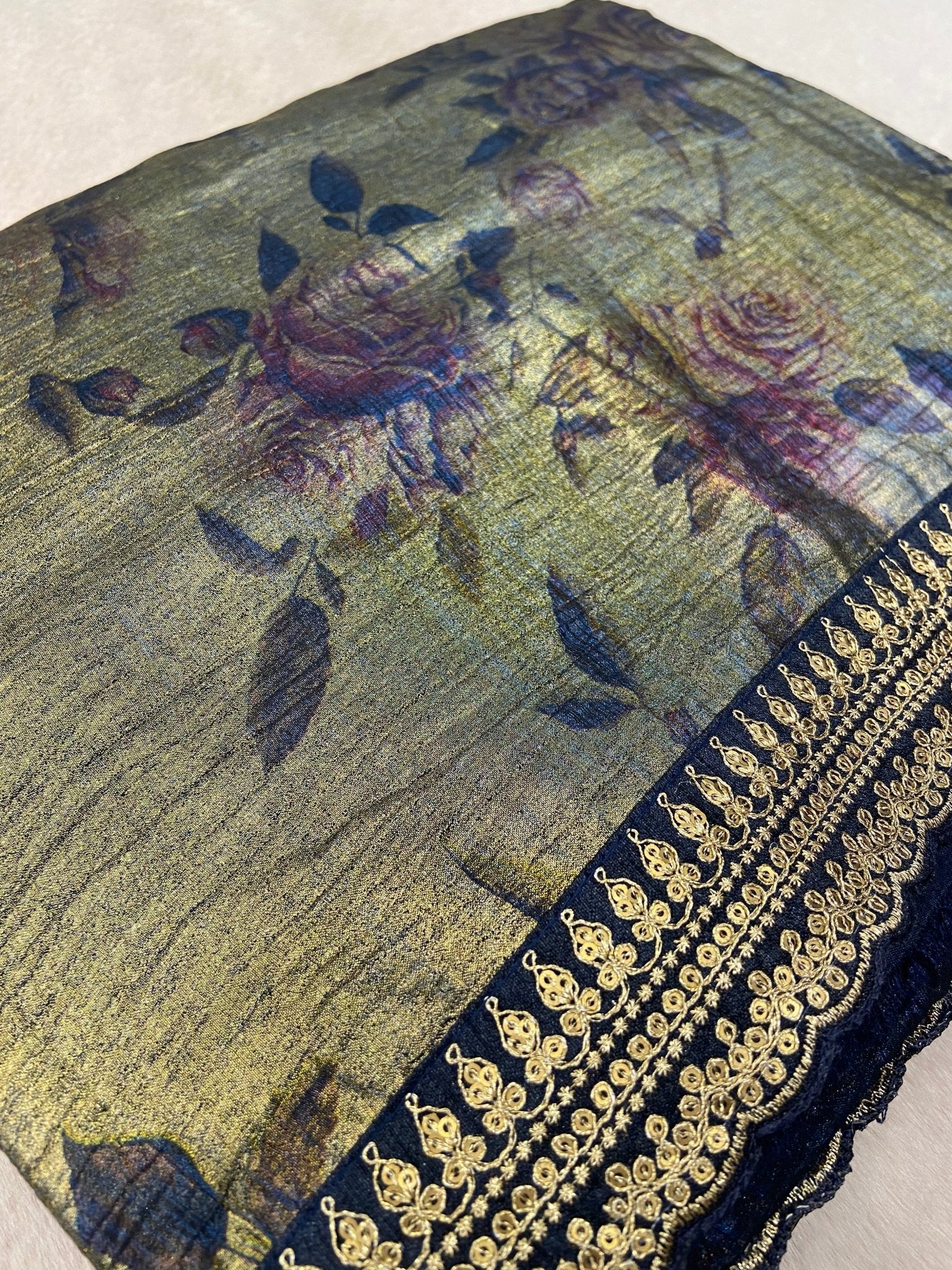 Premium Crush Organza Saree💙 - Kanjeevaram Silk Mandir