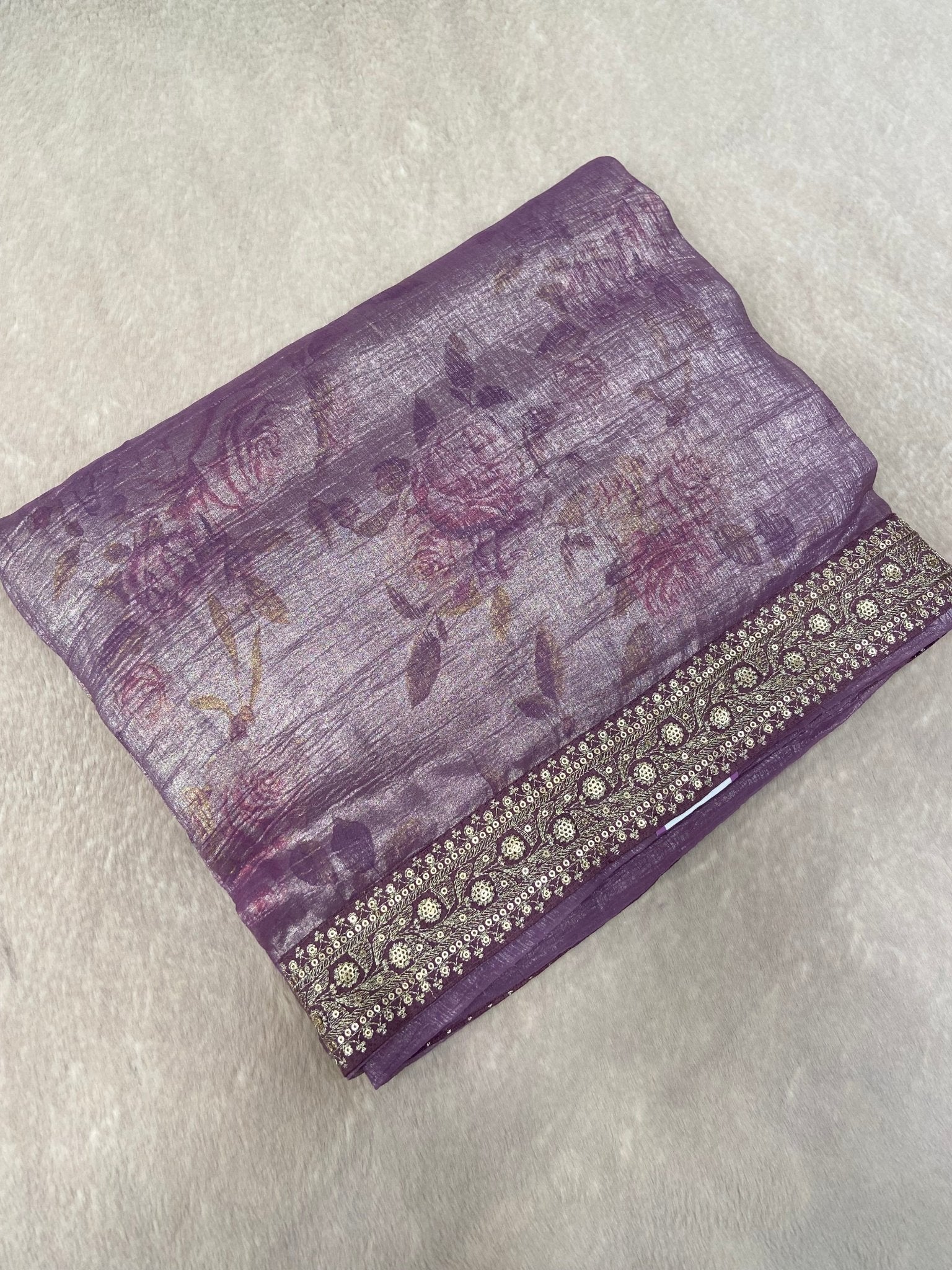 Premium Crush Organza Saree - Kanjeevaram Silk Mandir