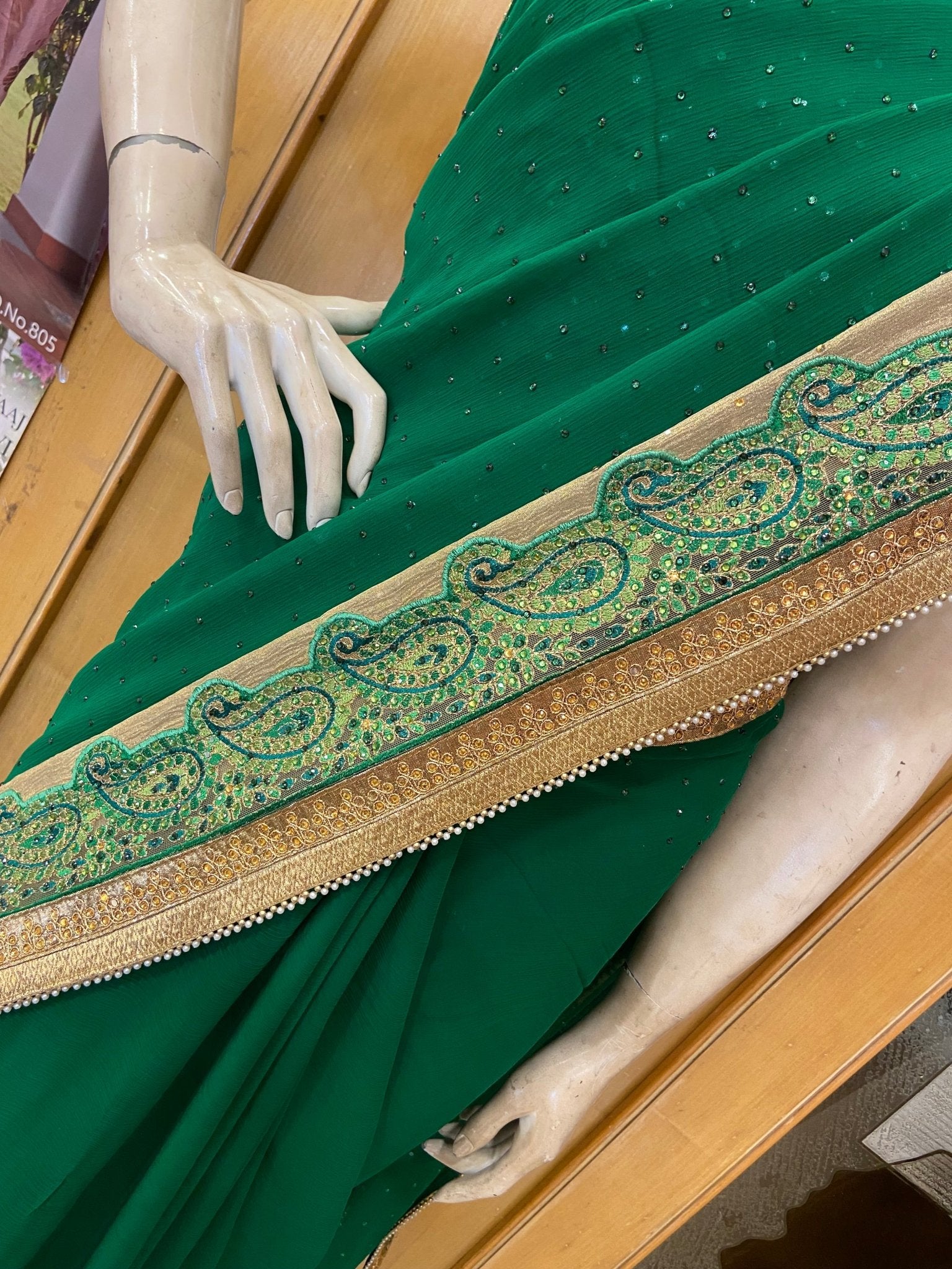 Premium Crush Organza Saree - Kanjeevaram Silk Mandir