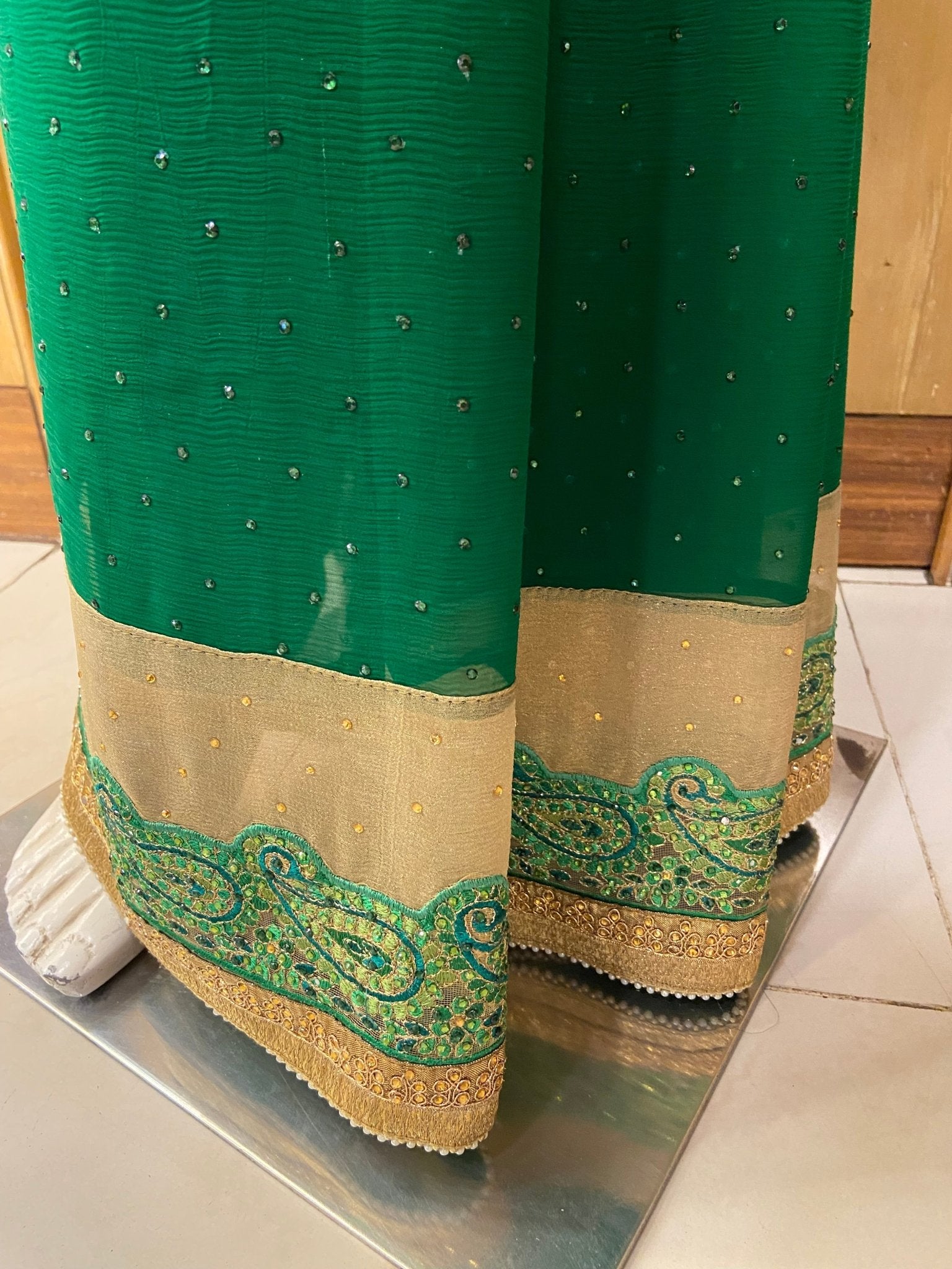 Premium Crush Organza Saree - Kanjeevaram Silk Mandir