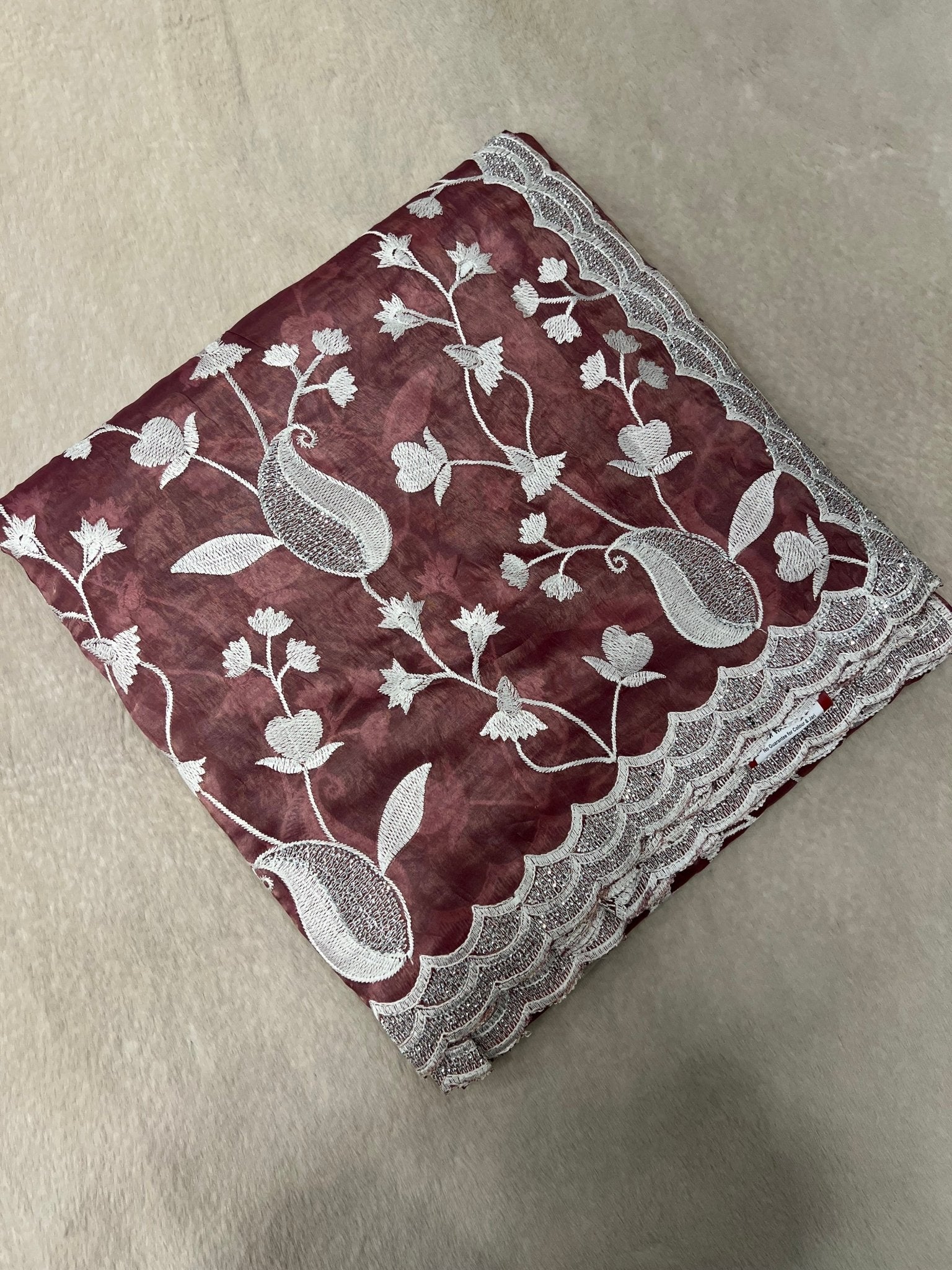 Premium Crush Organza Saree - Kanjeevaram Silk Mandir