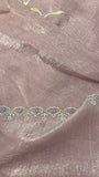 Premium Crush Organza Saree (Lavender) - Kanjeevaram Silk Mandir