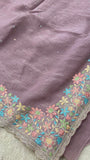 Premium Crush Organza Saree (Lavender) - Kanjeevaram Silk Mandir