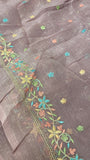 Premium Crush Organza Saree (Lavender) - Kanjeevaram Silk Mandir