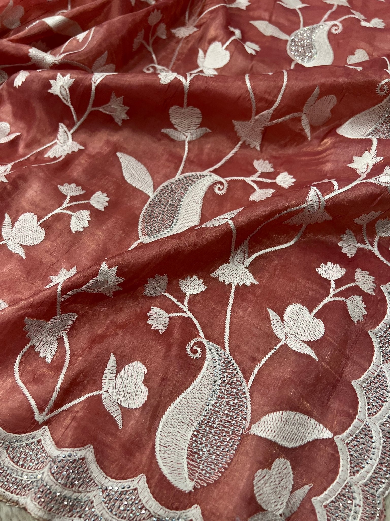 Premium Crush Organza Saree (Light) - Kanjeevaram Silk Mandir