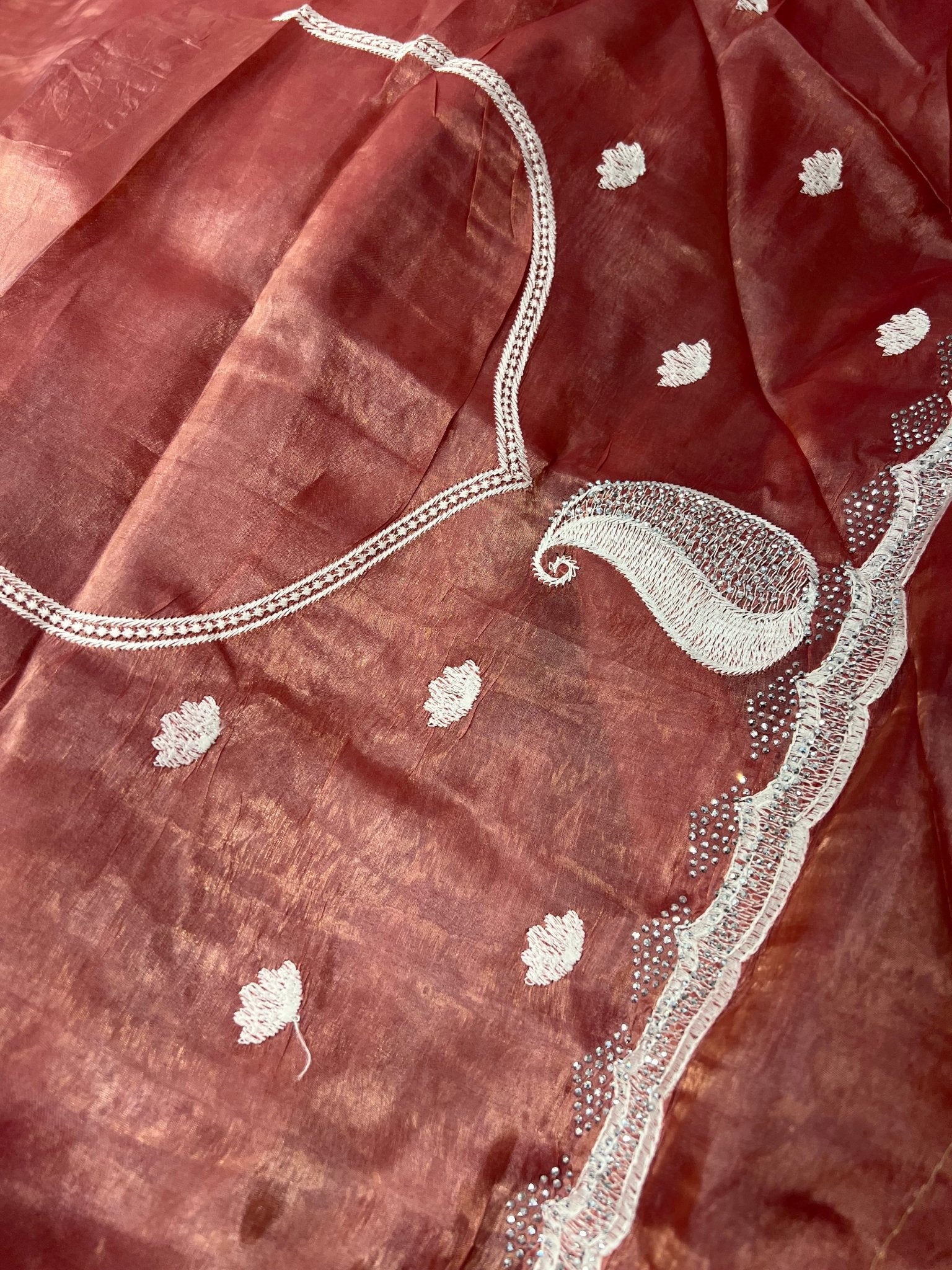 Premium Crush Organza Saree (Light) - Kanjeevaram Silk Mandir