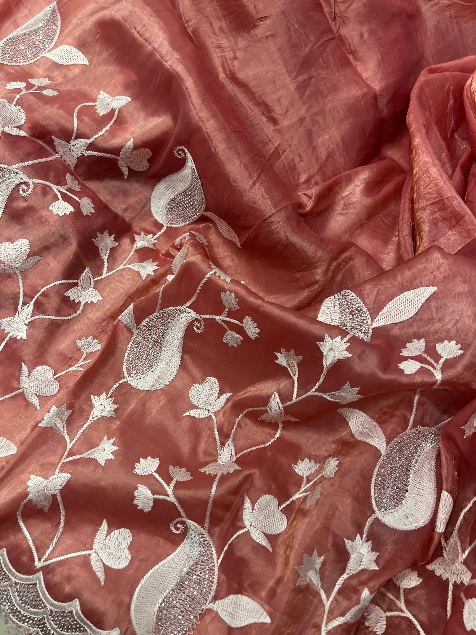 Premium Crush Organza Saree (Light) - Kanjeevaram Silk Mandir