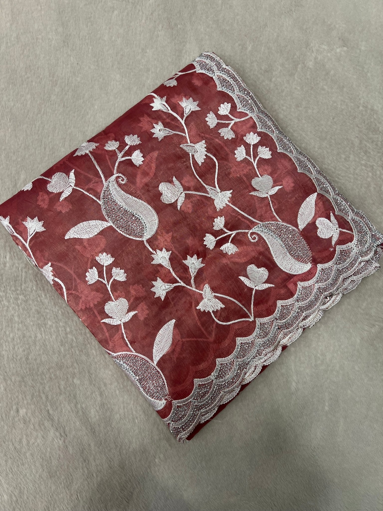Premium Crush Organza Saree (Light) - Kanjeevaram Silk Mandir