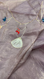 Premium crush organza saree(Lavender) - Kanjeevaram Silk Mandir