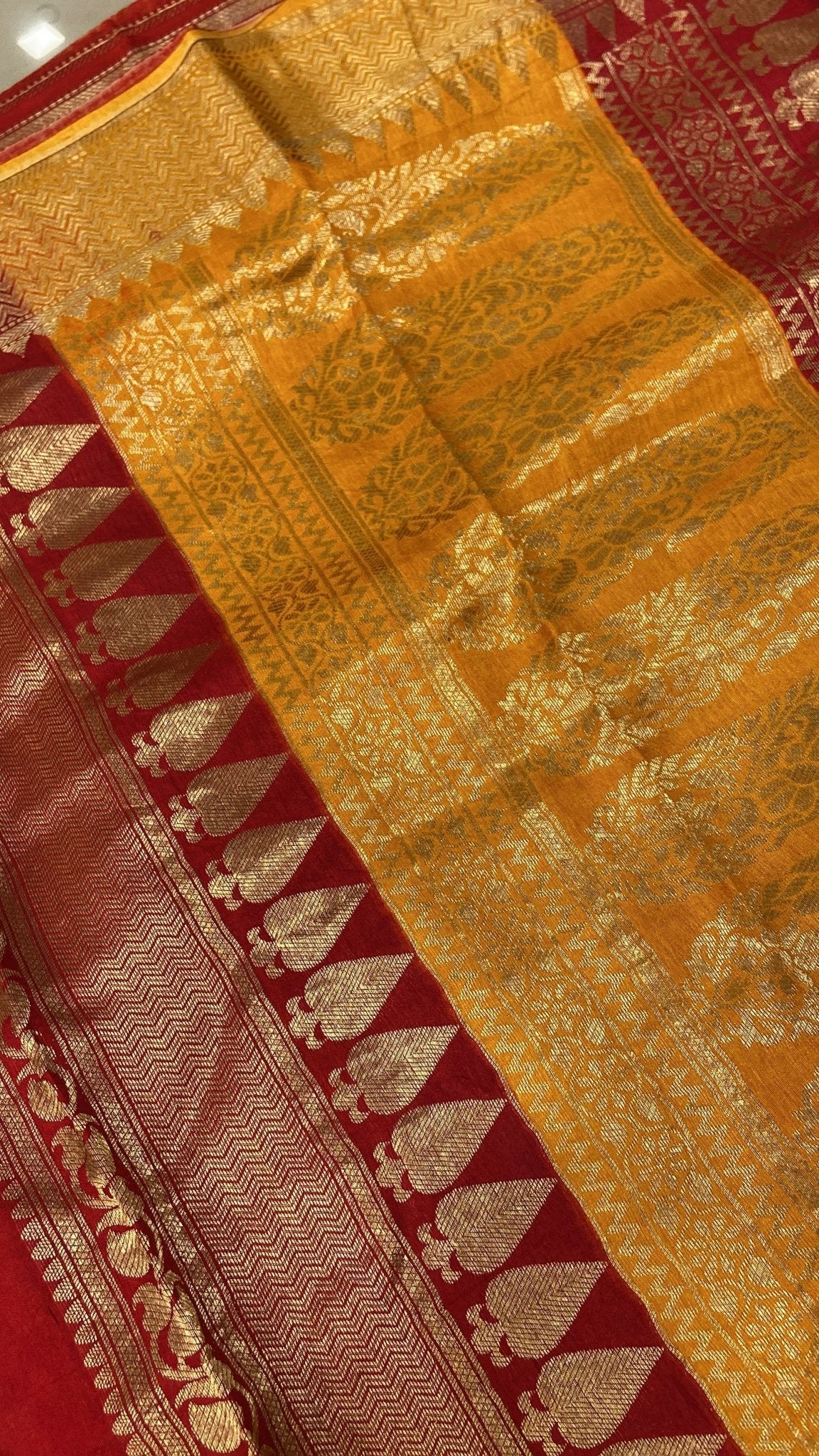 Premium Dola With Ganga Jamuna Border Saree - Kanjeevaram Silk Mandir