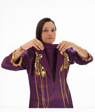 Premium Farsi dress with detachable cape - Kanjeevaram Silk Mandir