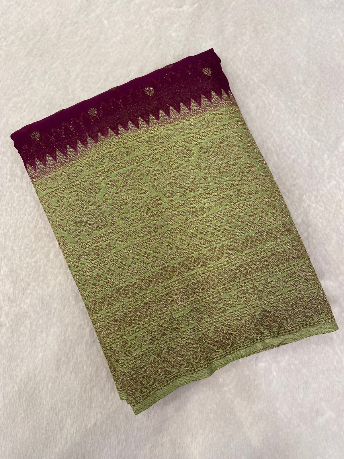 Premium Georgette Saree - Kanjeevaram Silk Mandir