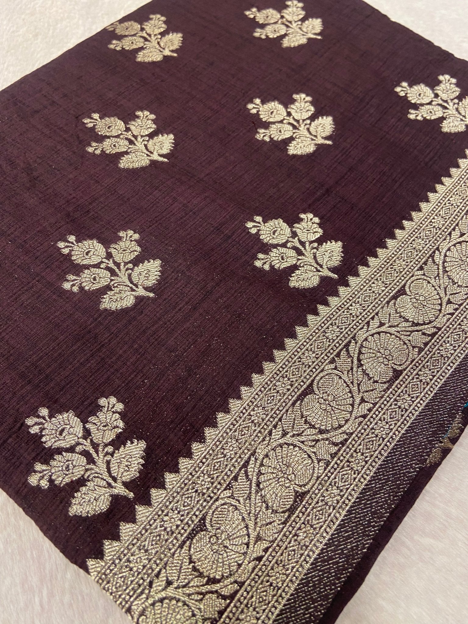 Premium Heritage Cotton Saree🤎 🌸 - Kanjeevaram Silk Mandir