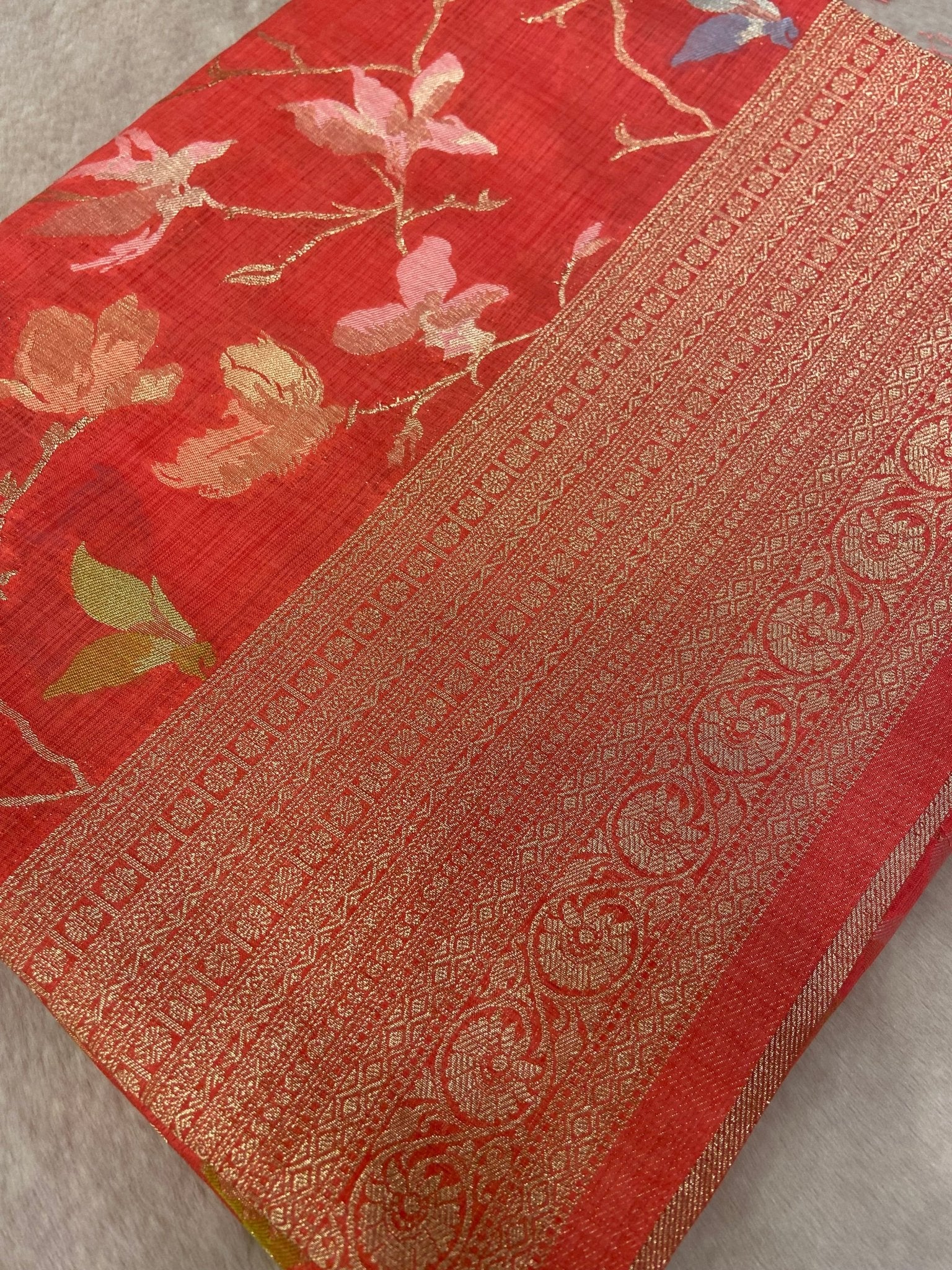 Premium Heritage Cotton Saree - Kanjeevaram Silk Mandir