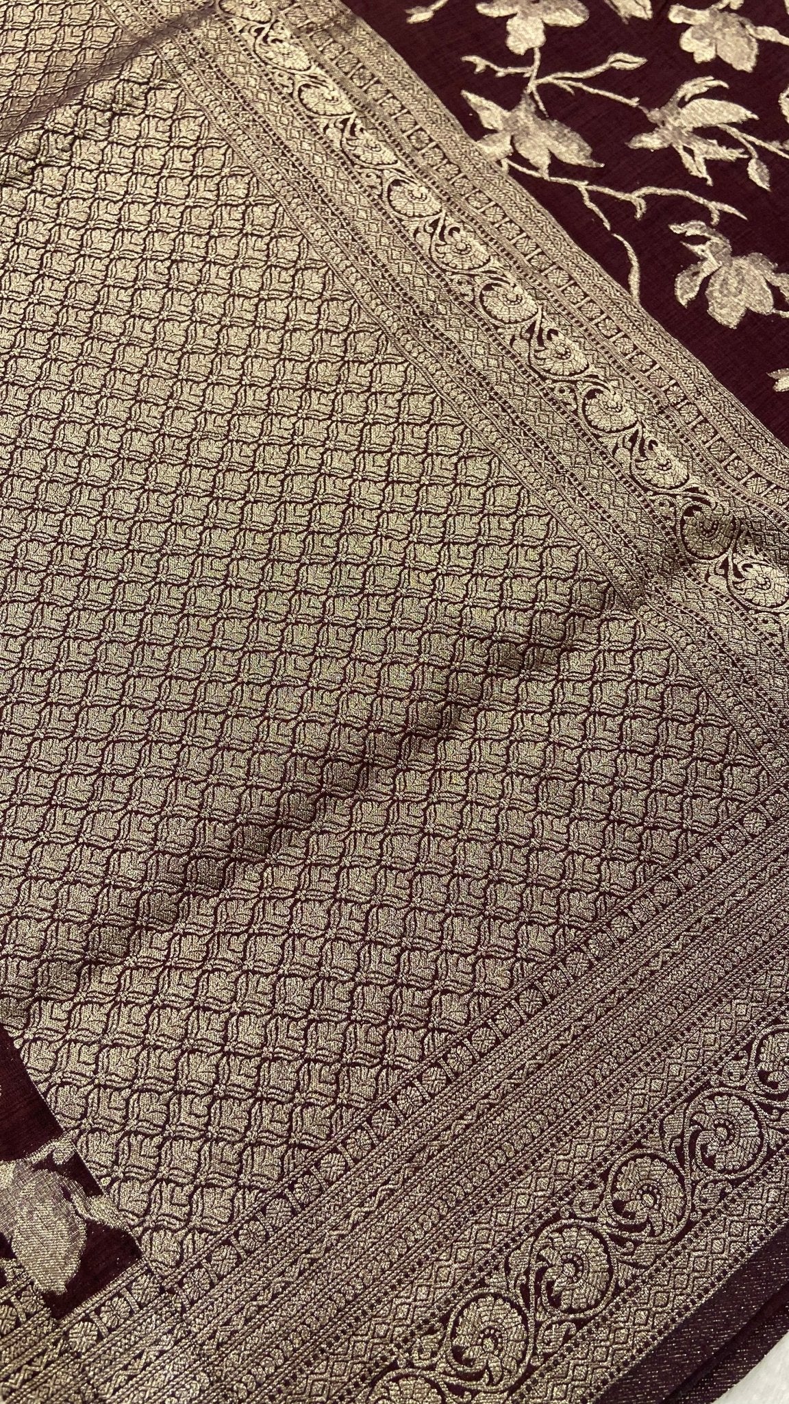 Premium Heritage Cotton Saree✨ 🤎 - Kanjeevaram Silk Mandir