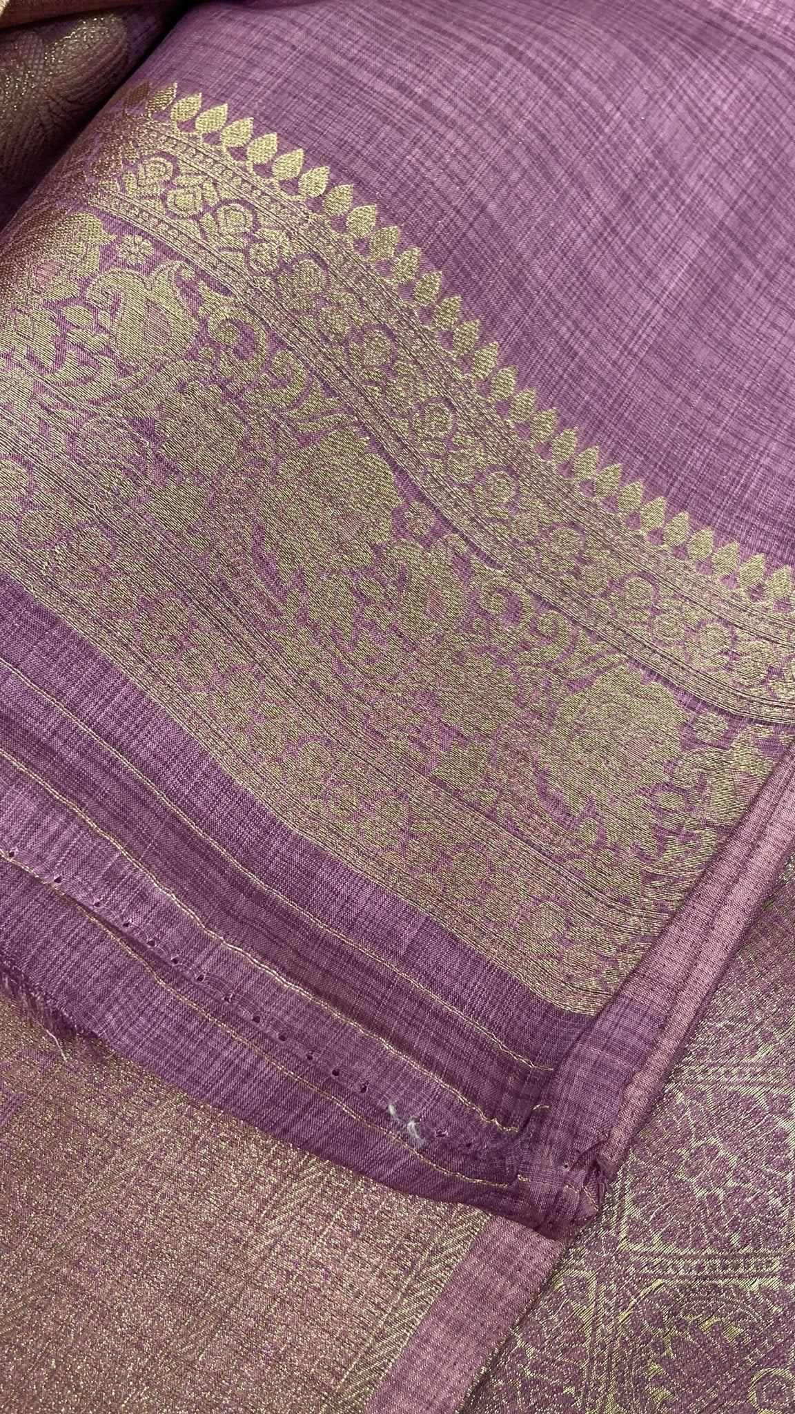 Premium Heritage Cotton Saree (powder) - Kanjeevaram Silk Mandir