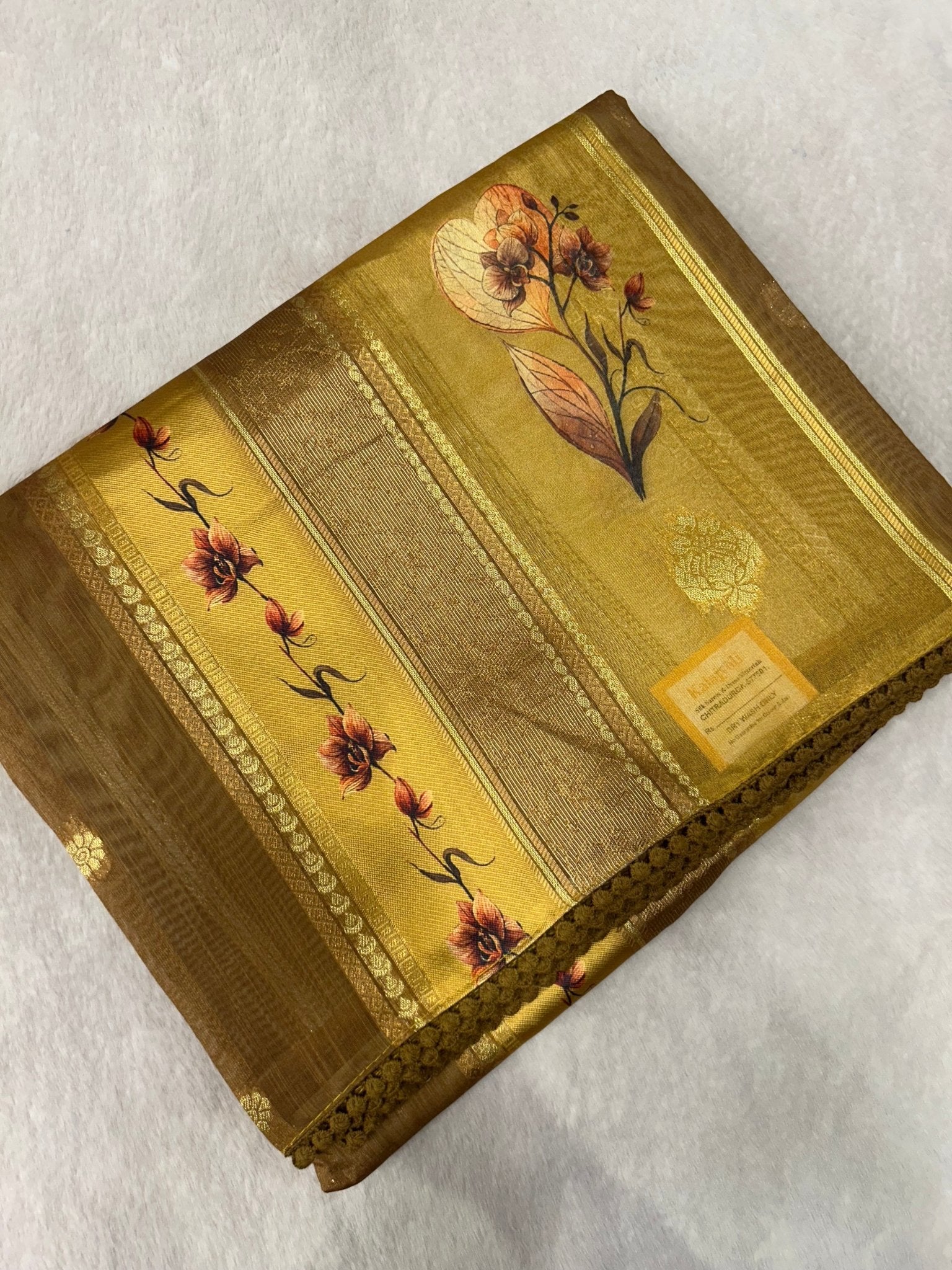 Premium Heritage Cotton Saree With Digital Print - Kanjeevaram Silk Mandir