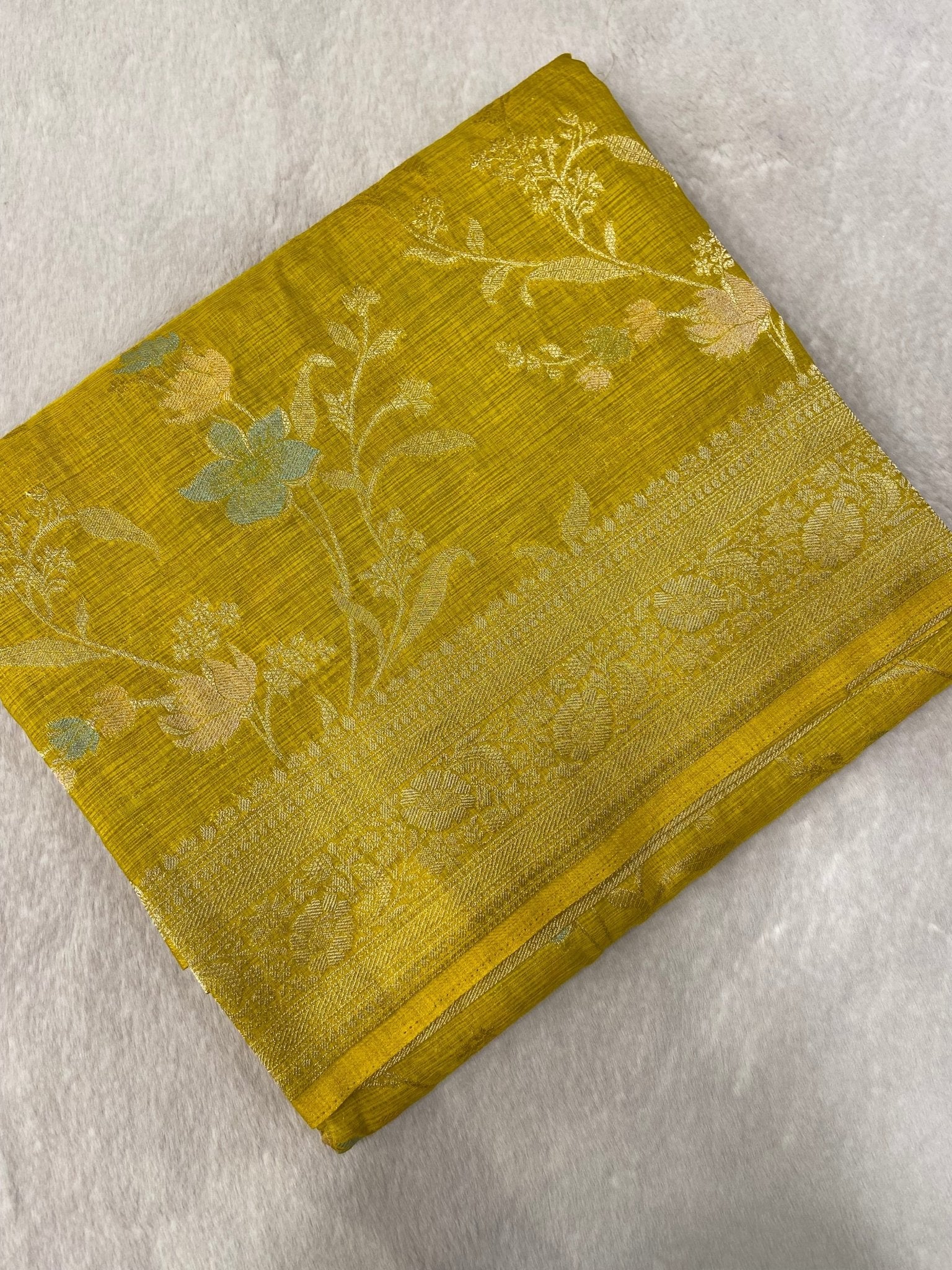 Premium Heritage Cotton Saree With Meenakari Design - Kanjeevaram Silk Mandir