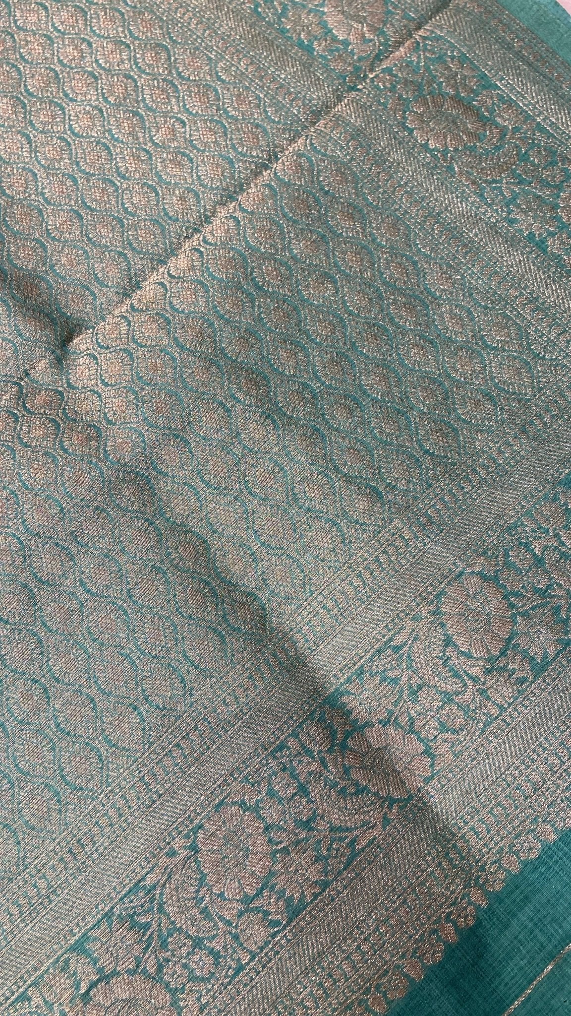 Premium Heritage Cotton Saree With Meenakari Design - Kanjeevaram Silk Mandir