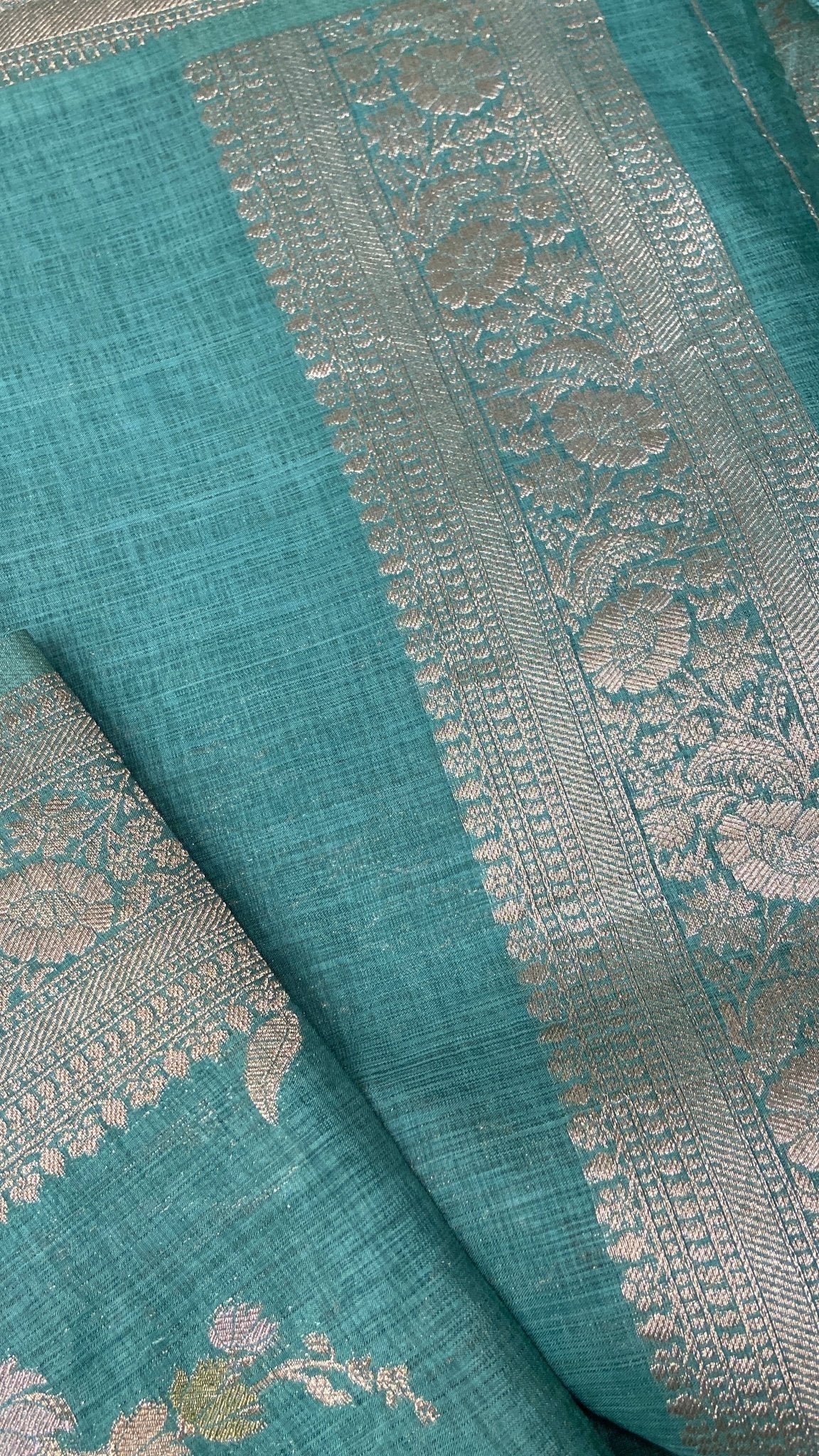 Premium Heritage Cotton Saree With Meenakari Design - Kanjeevaram Silk Mandir