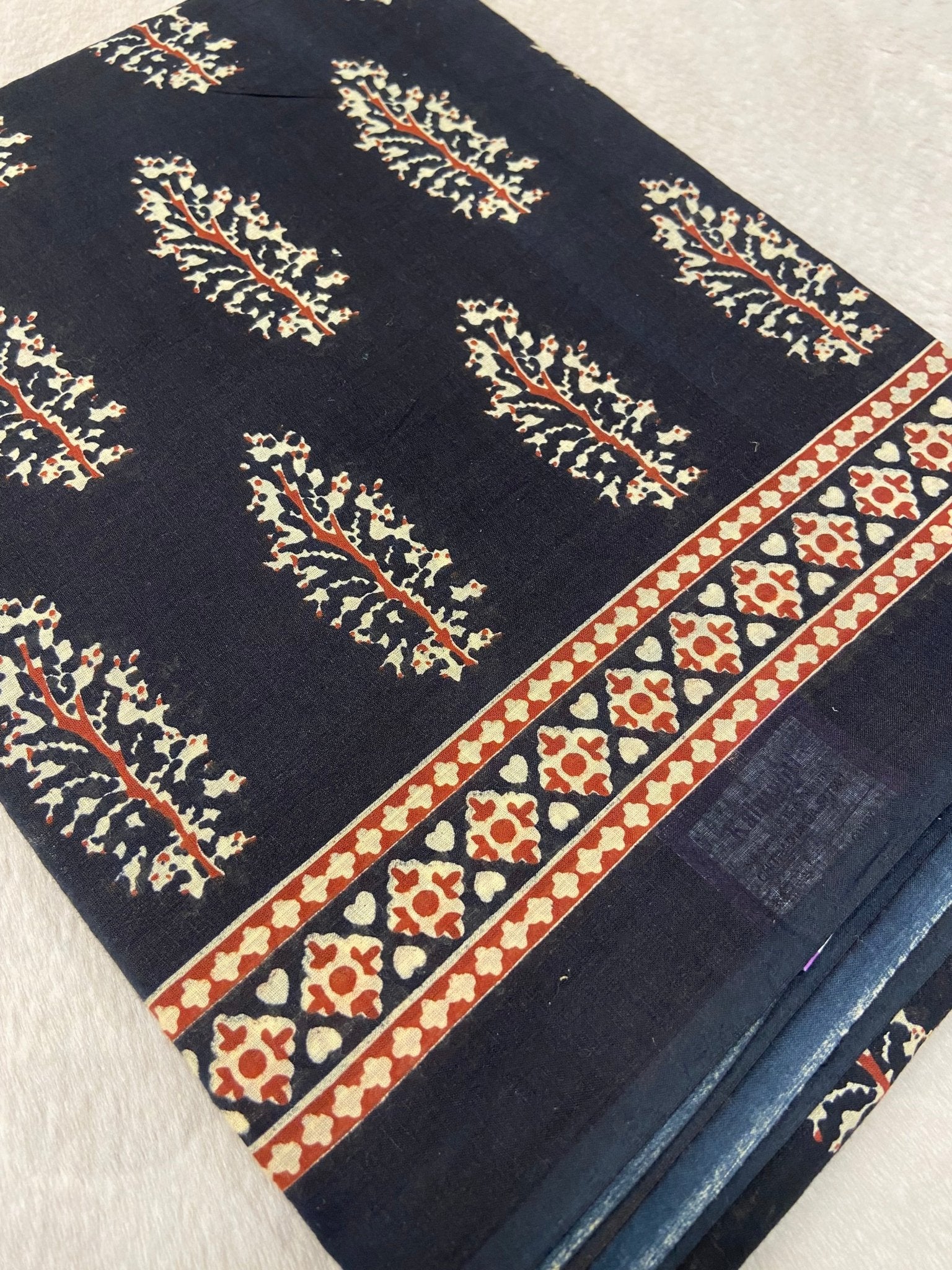 Premium Jaipur Cotton Saree - Kanjeevaram Silk Mandir