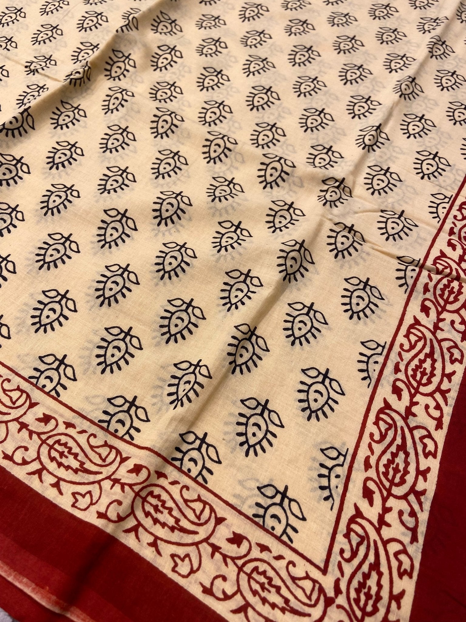 Premium Jaipur Cotton Saree - Kanjeevaram Silk Mandir