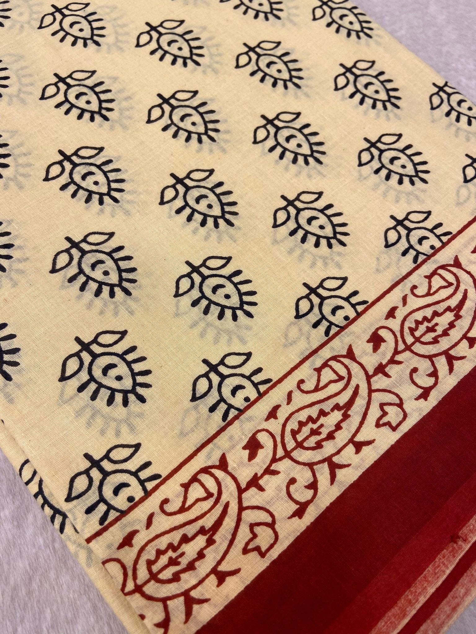 Premium Jaipur Cotton Saree - Kanjeevaram Silk Mandir