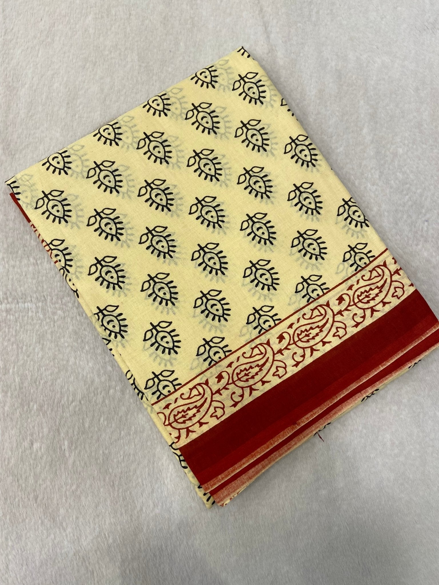 Premium Jaipur Cotton Saree - Kanjeevaram Silk Mandir