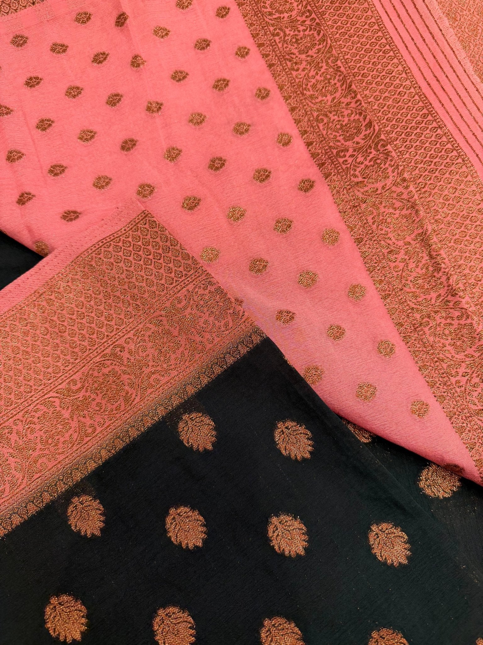 Premium Khaddi Georgette Saree - Kanjeevaram Silk Mandir