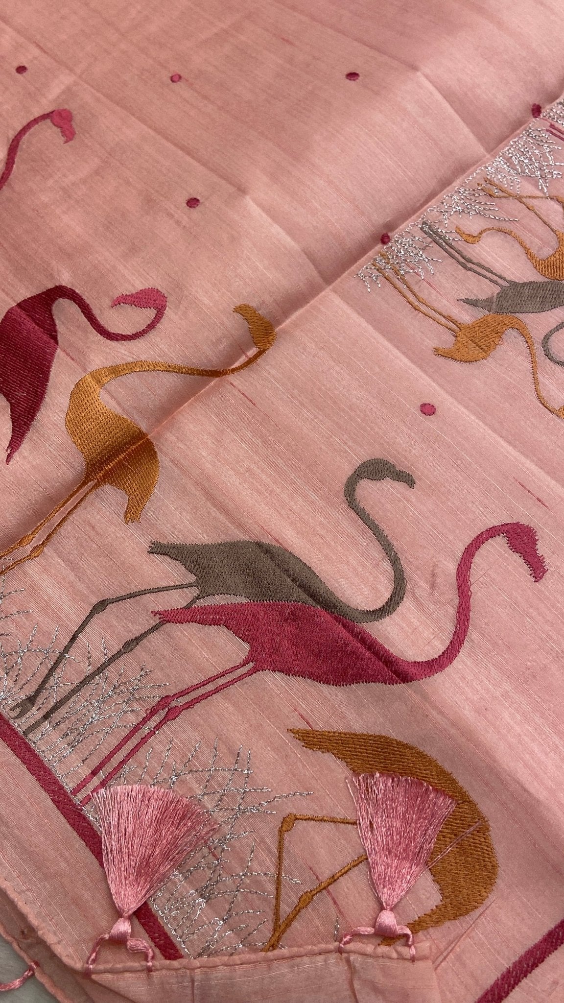 Premium Kosa Embroidery Saree - Kanjeevaram Silk Mandir