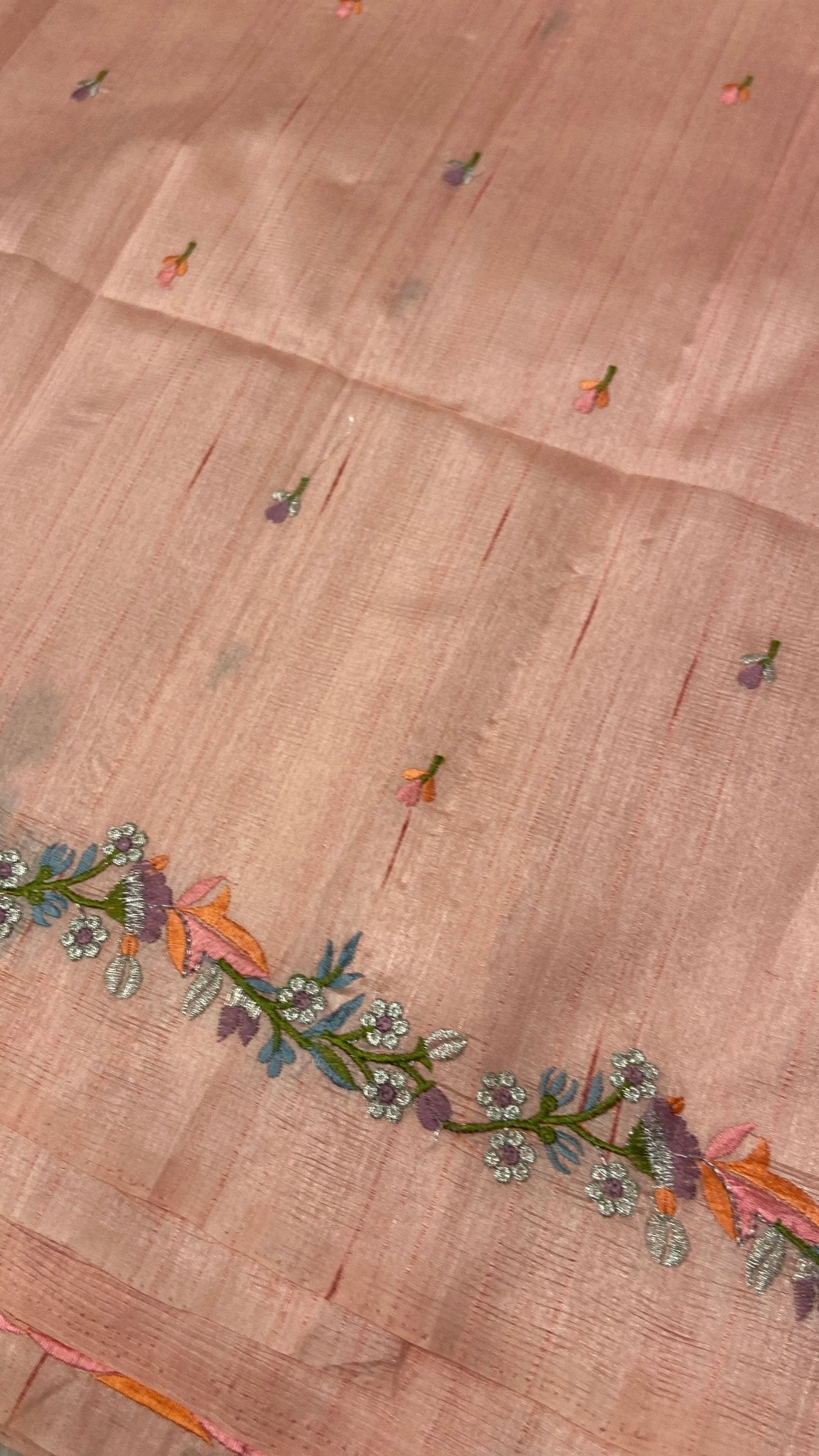 Premium Kosa Embroidery Saree - Kanjeevaram Silk Mandir