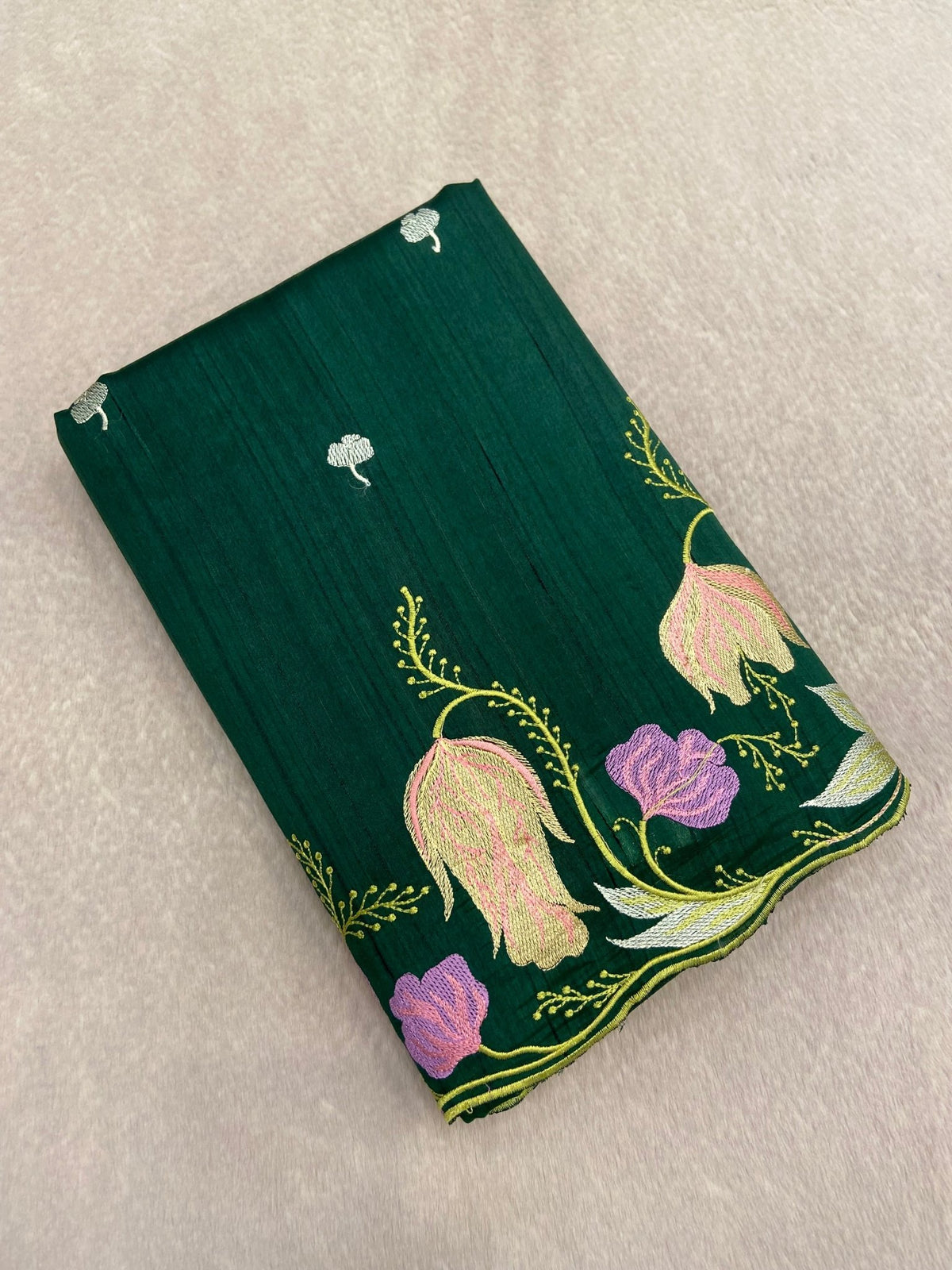Premium Kosa Embroidery Saree - Kanjeevaram Silk Mandir
