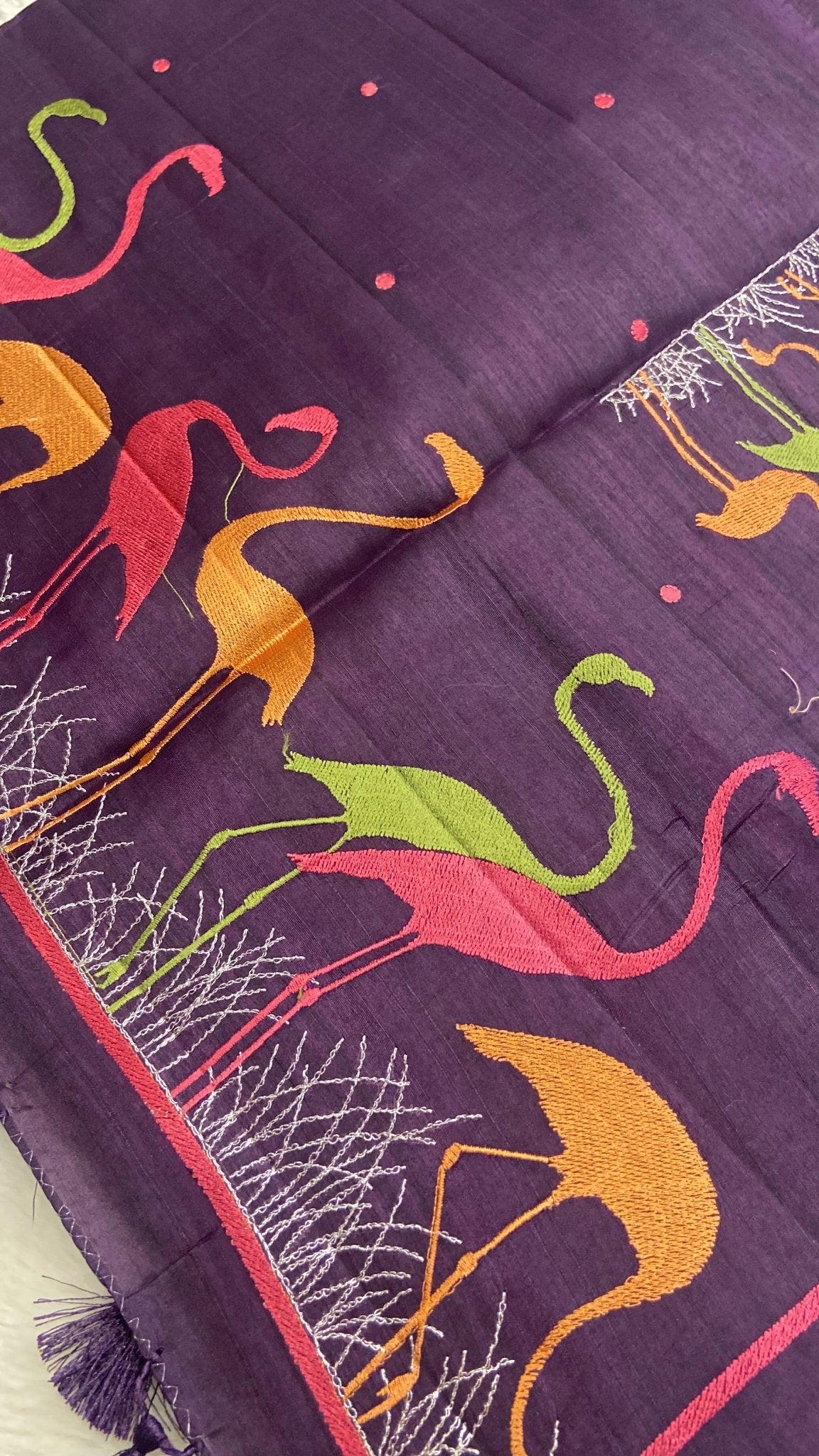 Premium Kosa Embroidery Saree - Kanjeevaram Silk Mandir