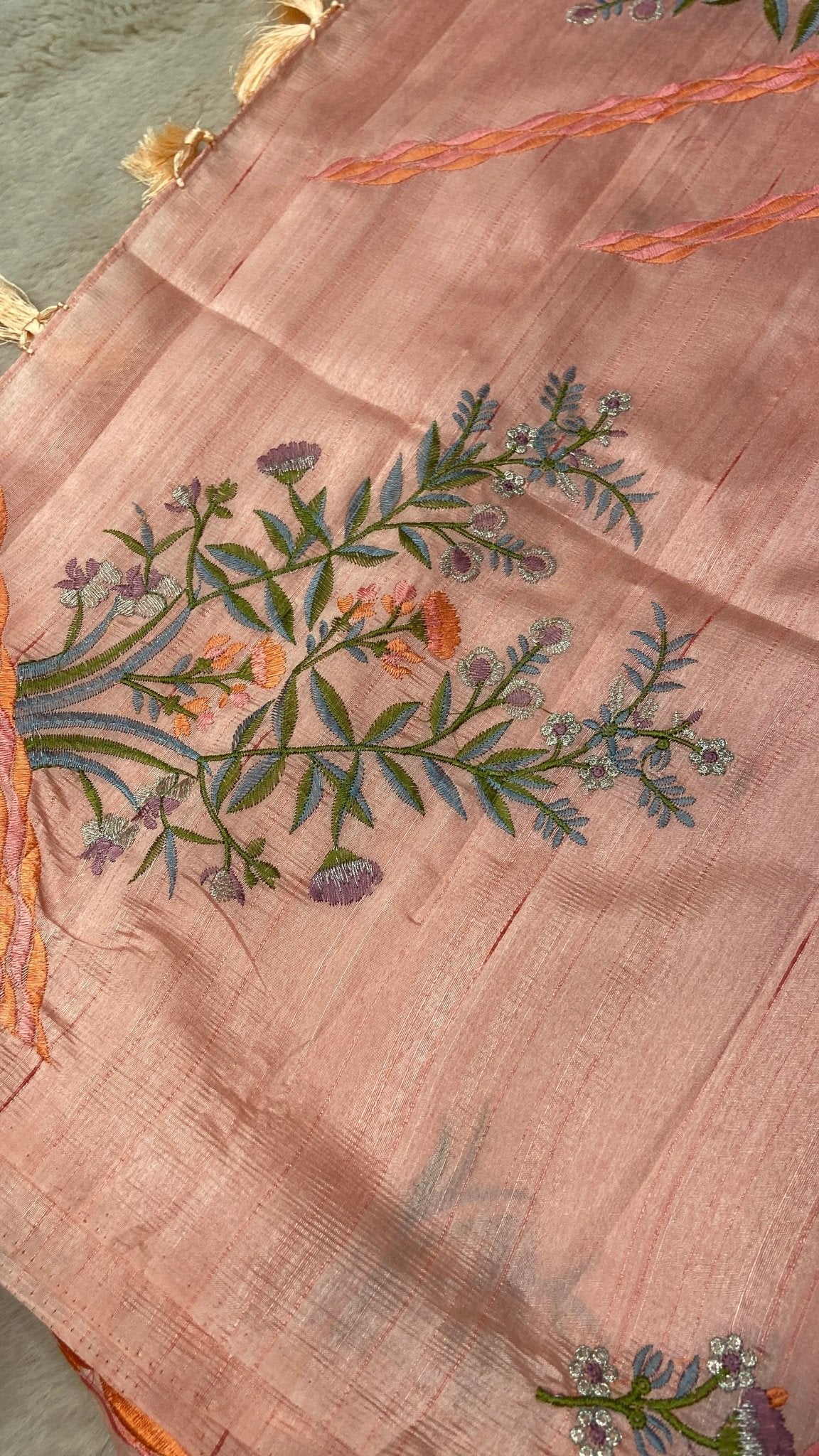 Premium Kosa Embroidery Saree - Kanjeevaram Silk Mandir