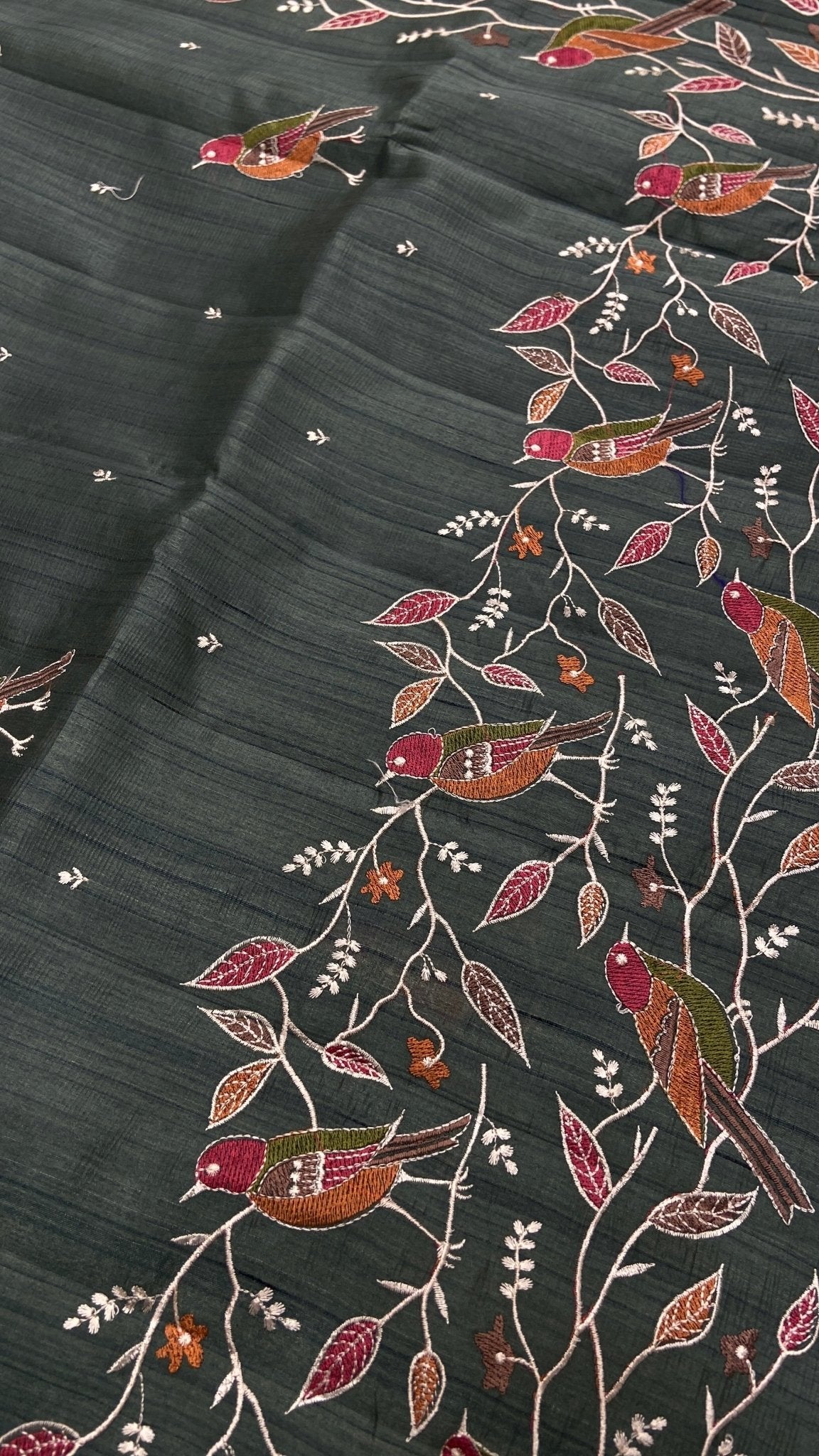 Premium kosa embroidery saree - Kanjeevaram Silk Mandir