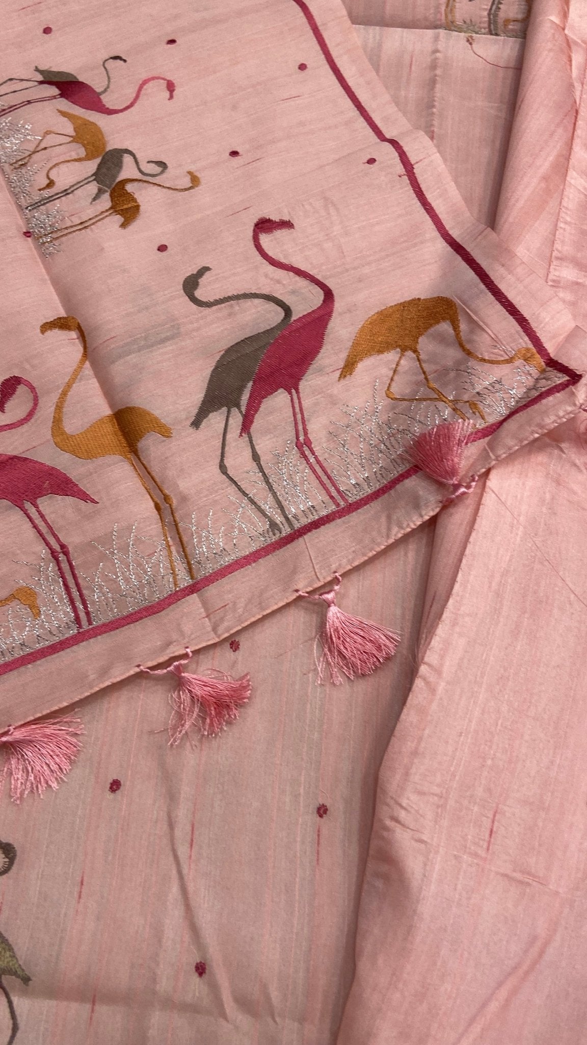Premium Kosa Embroidery Saree - Kanjeevaram Silk Mandir