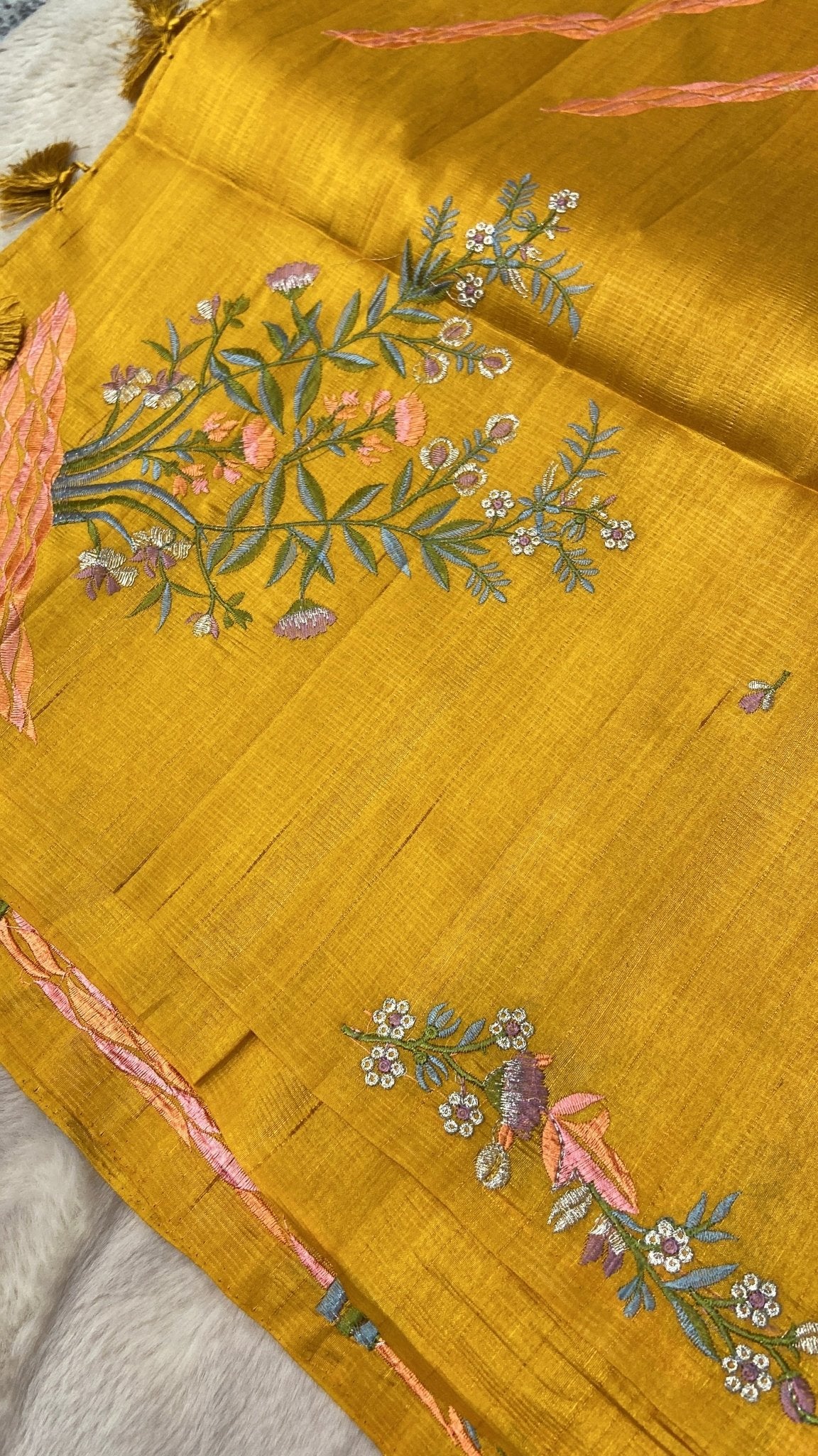 Premium Kosa Embroidery Saree - Kanjeevaram Silk Mandir