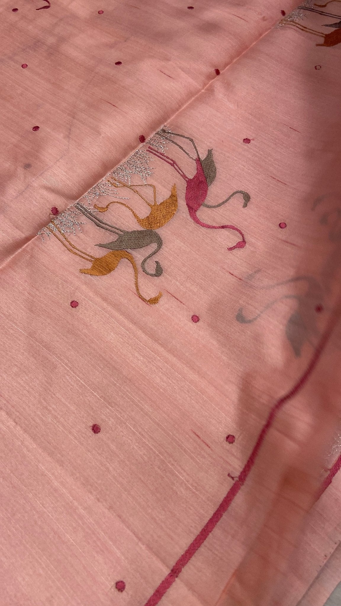 Premium Kosa Embroidery Saree - Kanjeevaram Silk Mandir