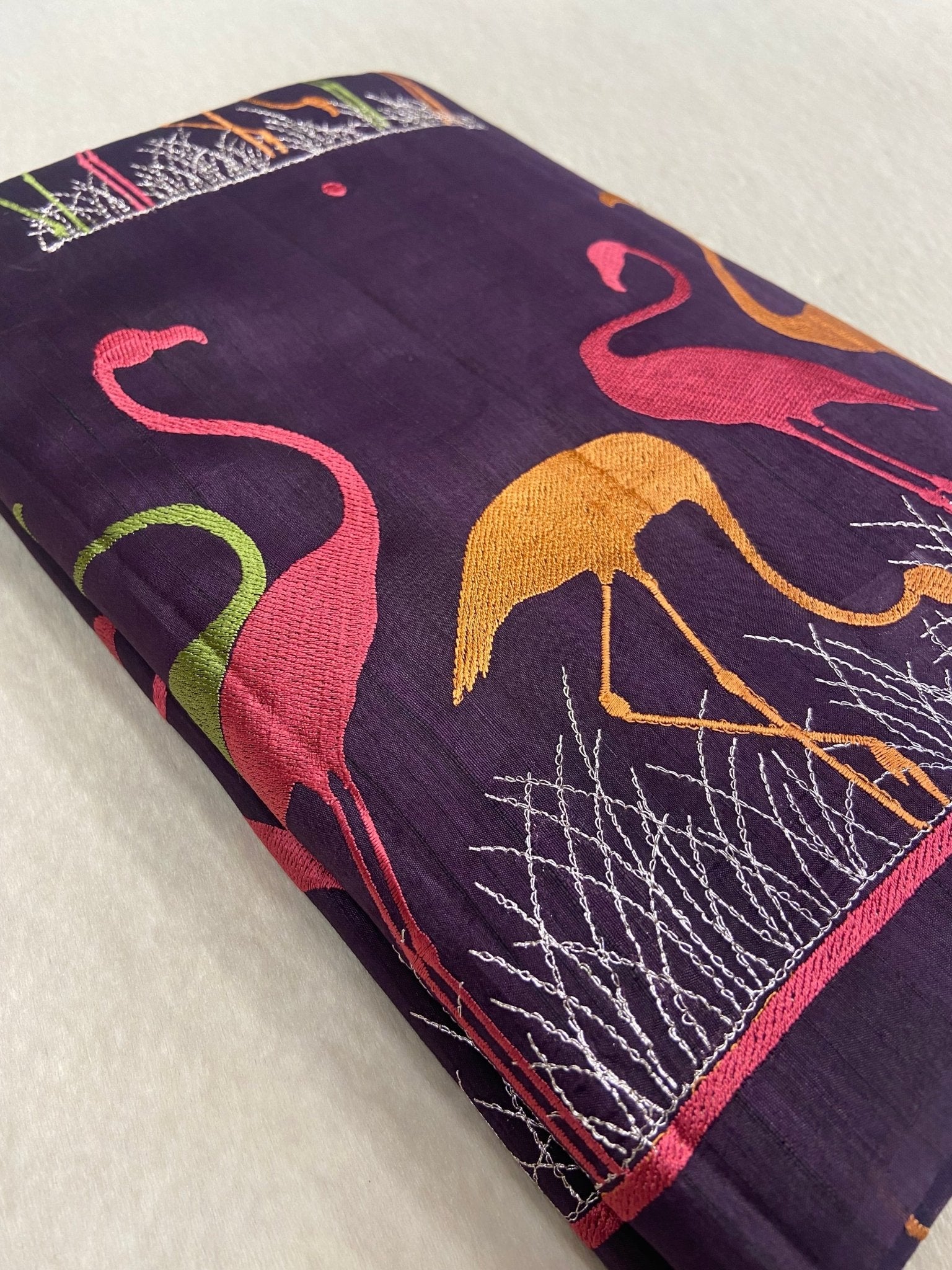 Premium Kosa Embroidery Saree - Kanjeevaram Silk Mandir