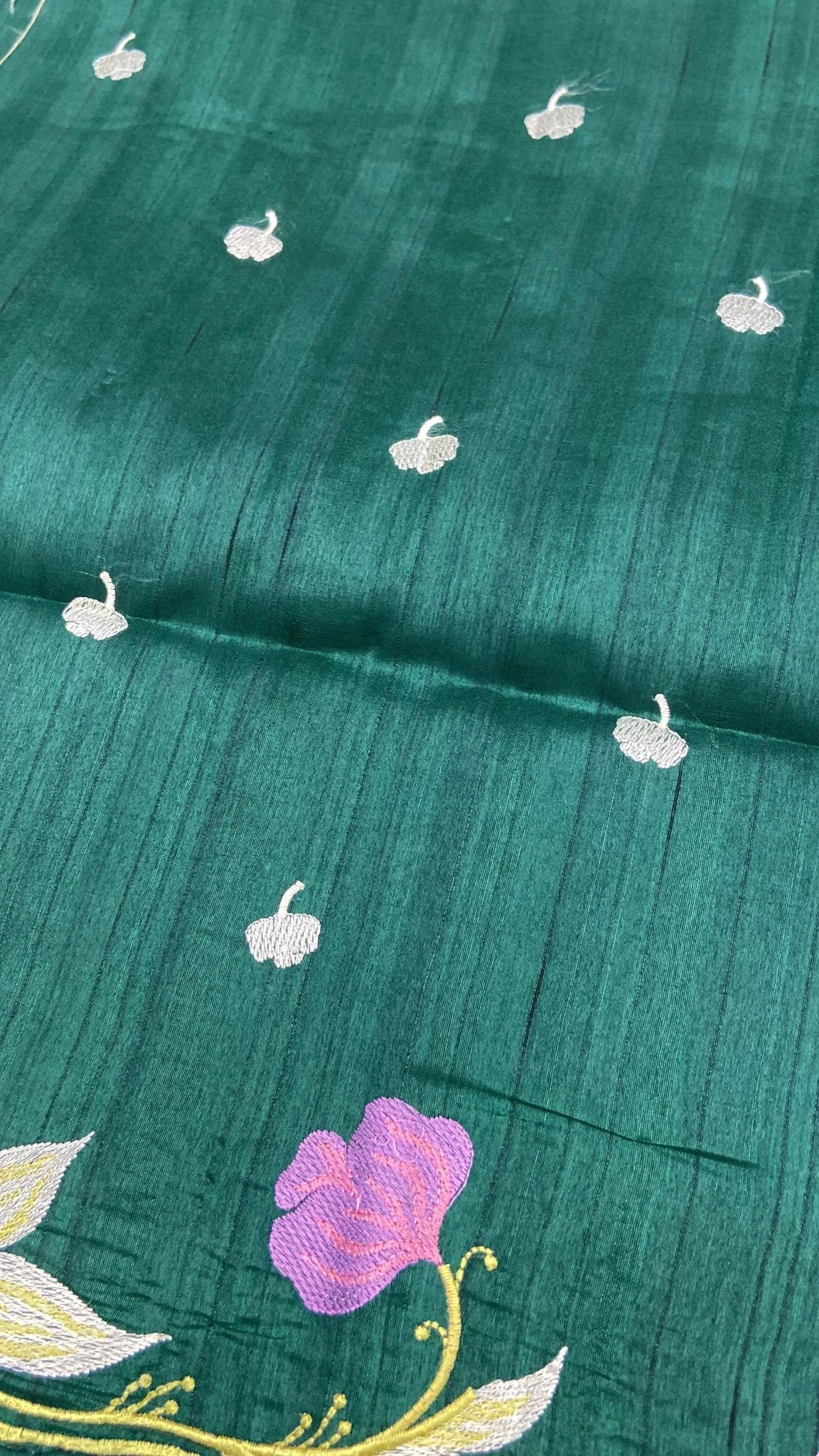Premium Kosa Embroidery Saree - Kanjeevaram Silk Mandir