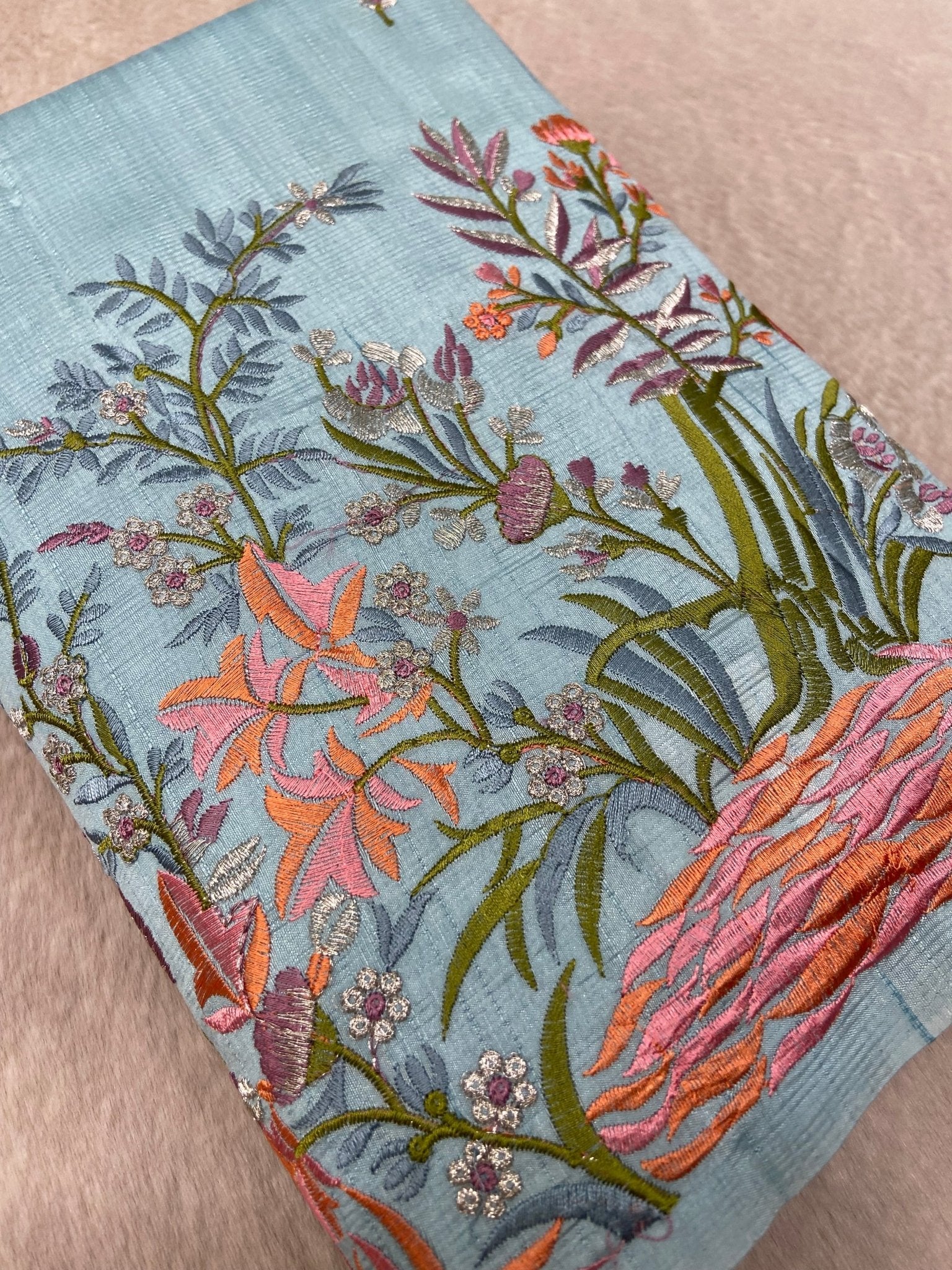 Premium Kosa Embroidery Saree - Kanjeevaram Silk Mandir
