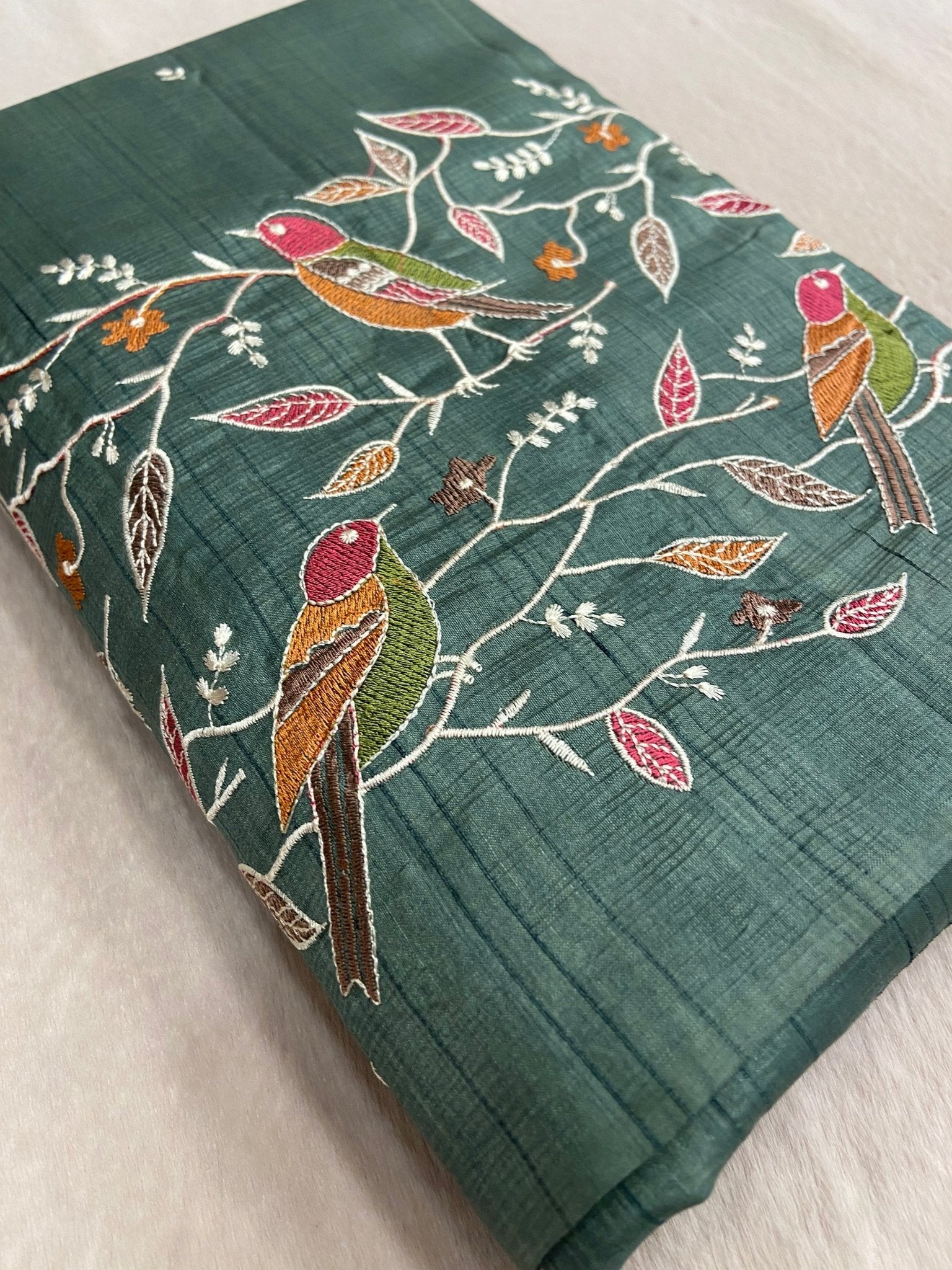 Premium kosa embroidery saree - Kanjeevaram Silk Mandir