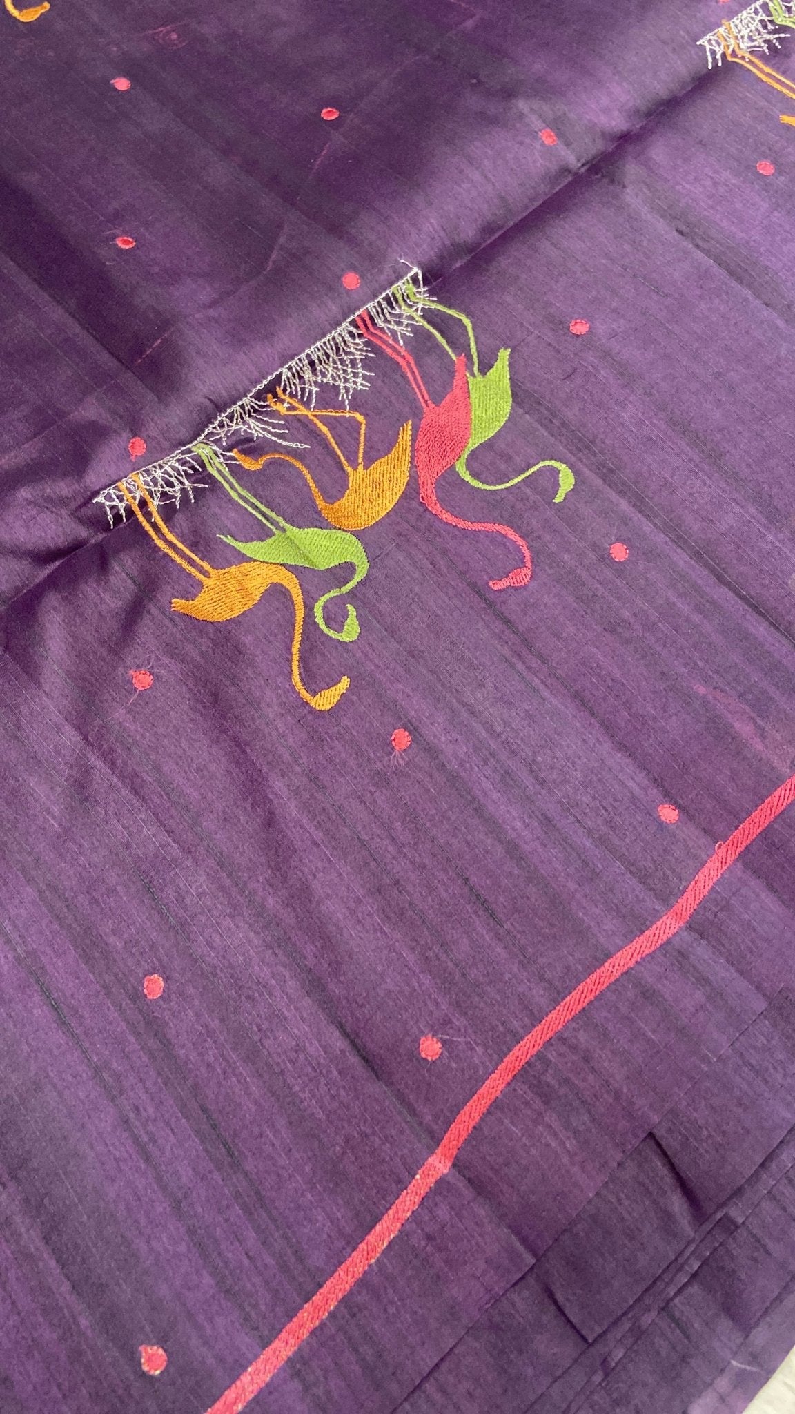 Premium Kosa Embroidery Saree - Kanjeevaram Silk Mandir