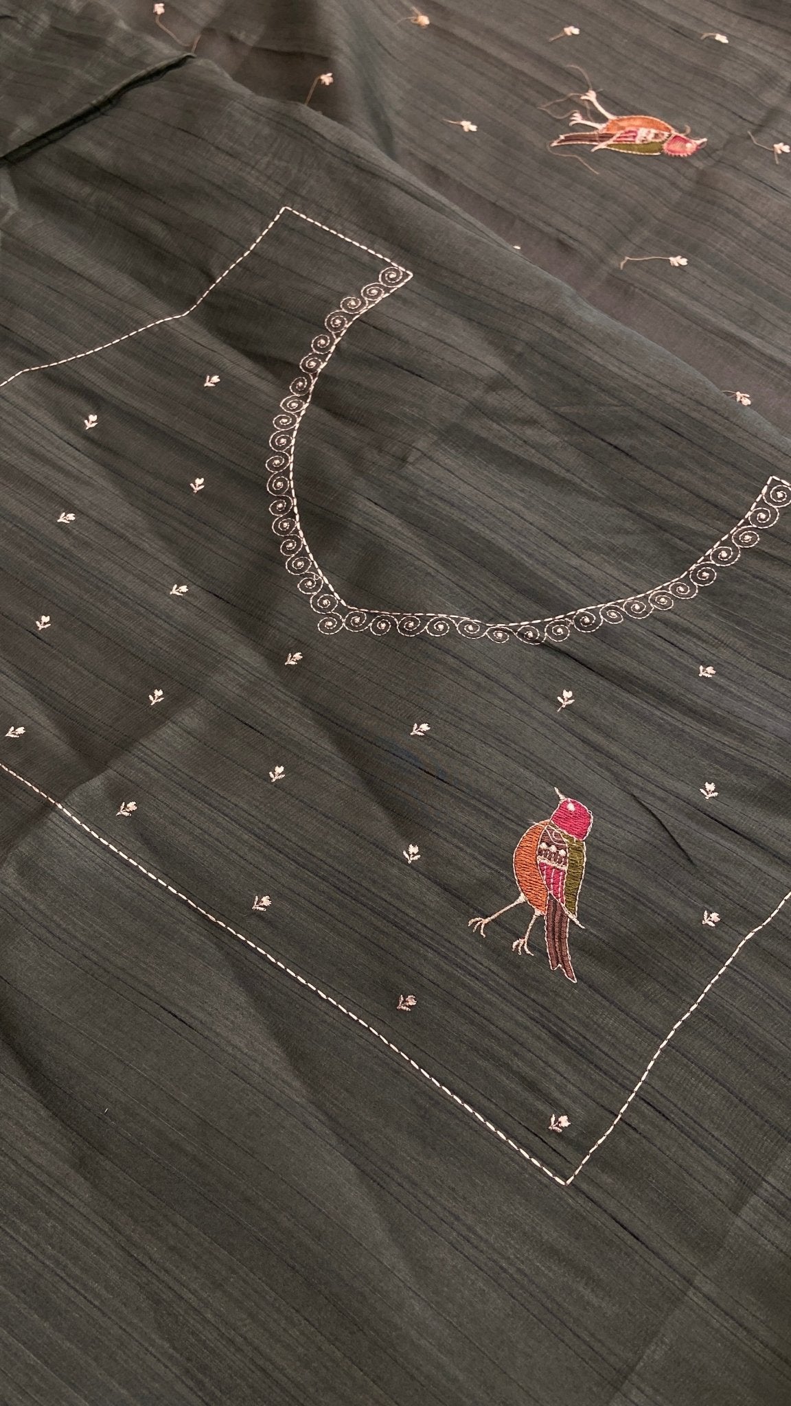 Premium kosa embroidery saree - Kanjeevaram Silk Mandir