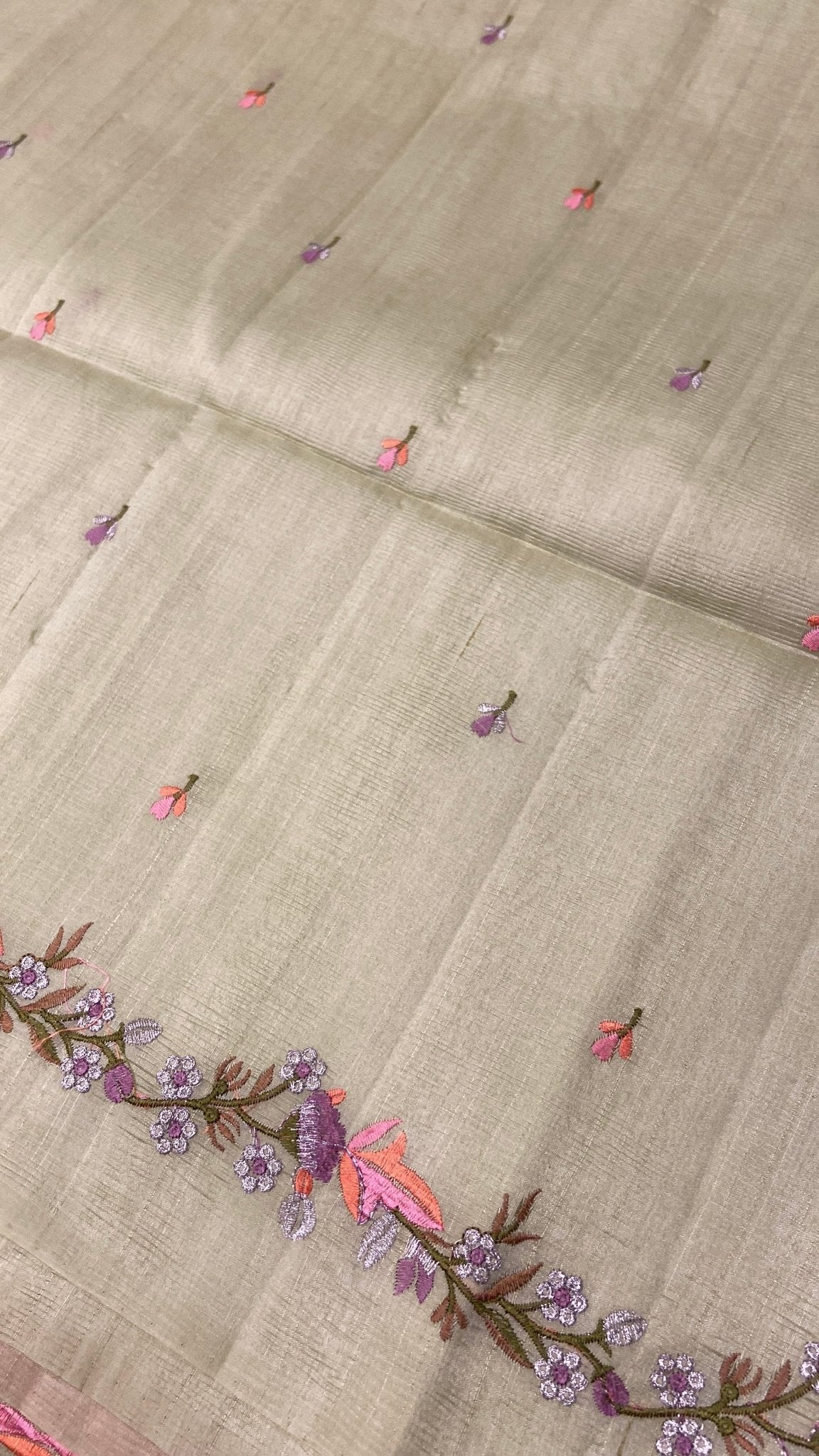 Premium Kosa Embroidery Saree - Kanjeevaram Silk Mandir