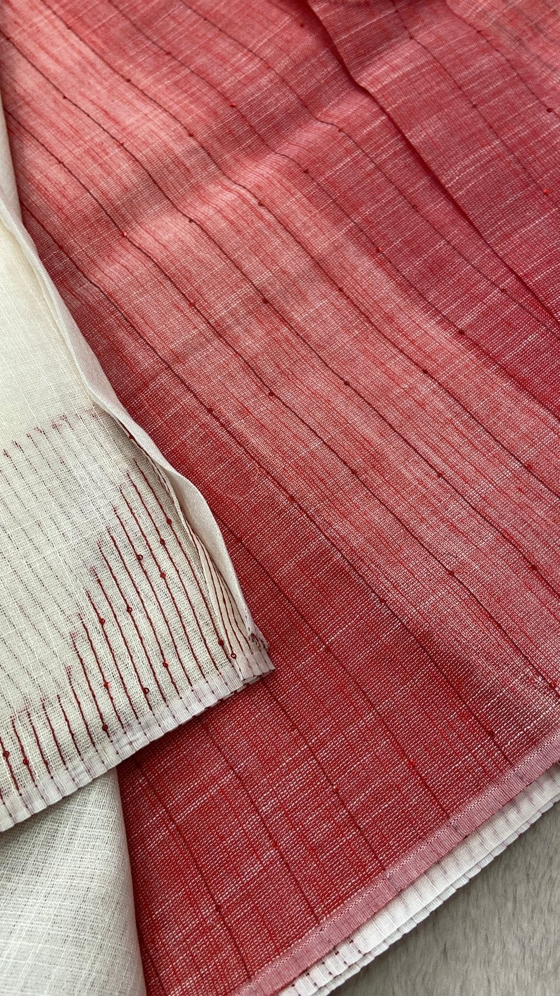 Premium Linen Saree🌸 - Kanjeevaram Silk Mandir