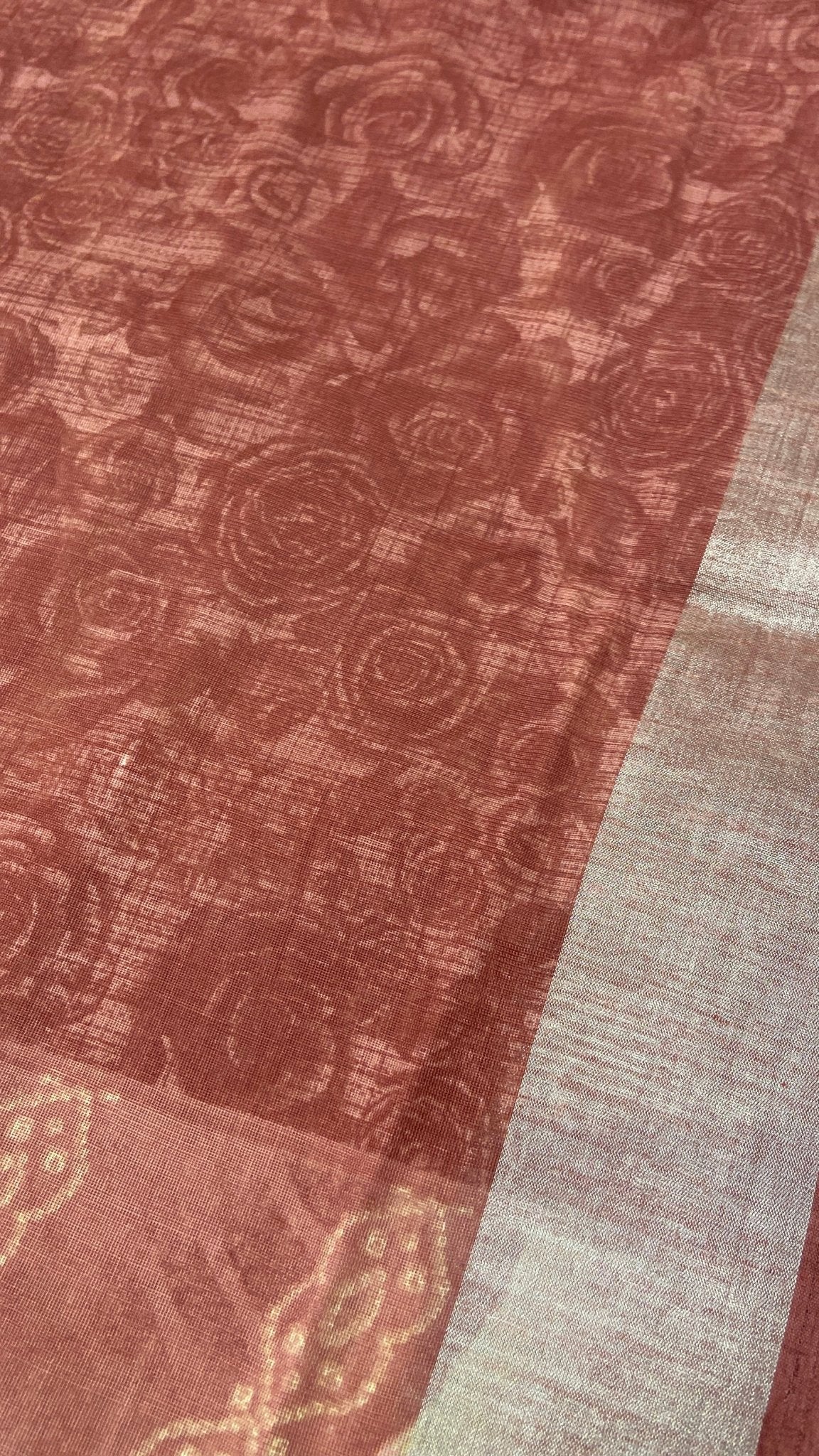 Premium Linen Saree - Kanjeevaram Silk Mandir
