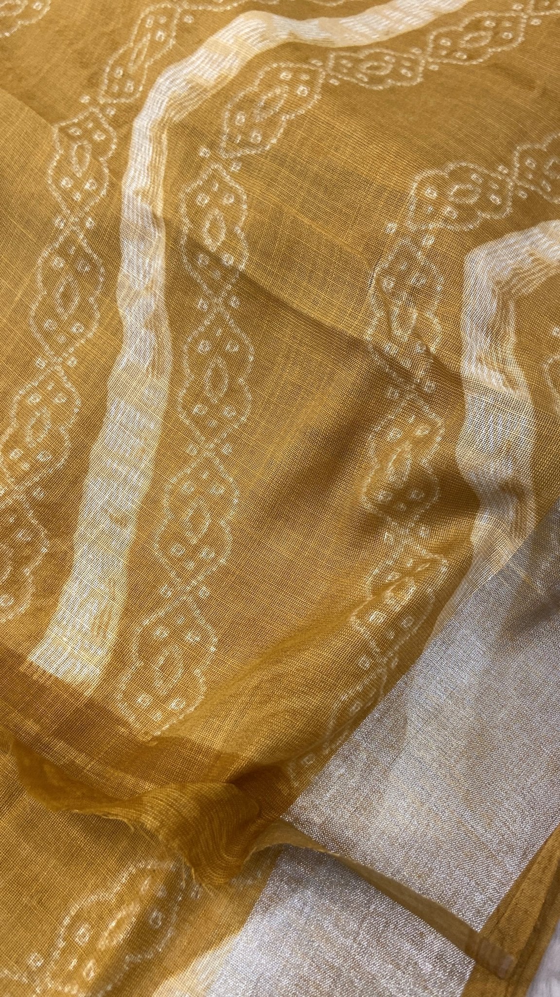 Premium Linen Saree - Kanjeevaram Silk Mandir